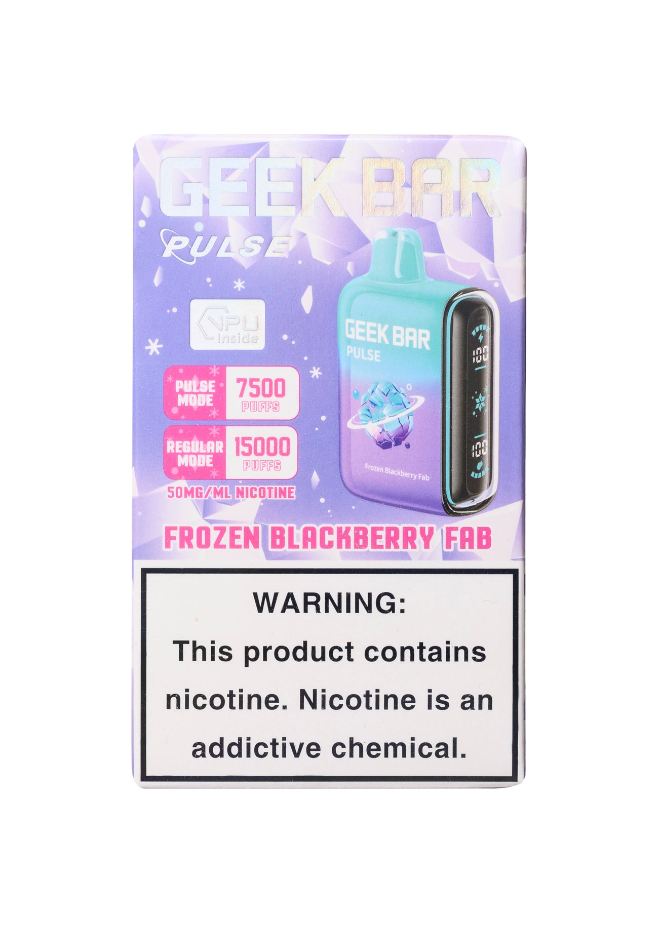 Geek Bar Pulse 15000 Frozen Blackberry Fab | GetPop Geek Bar Pulse 15000 Frozen Blackberry Fab | GetPop