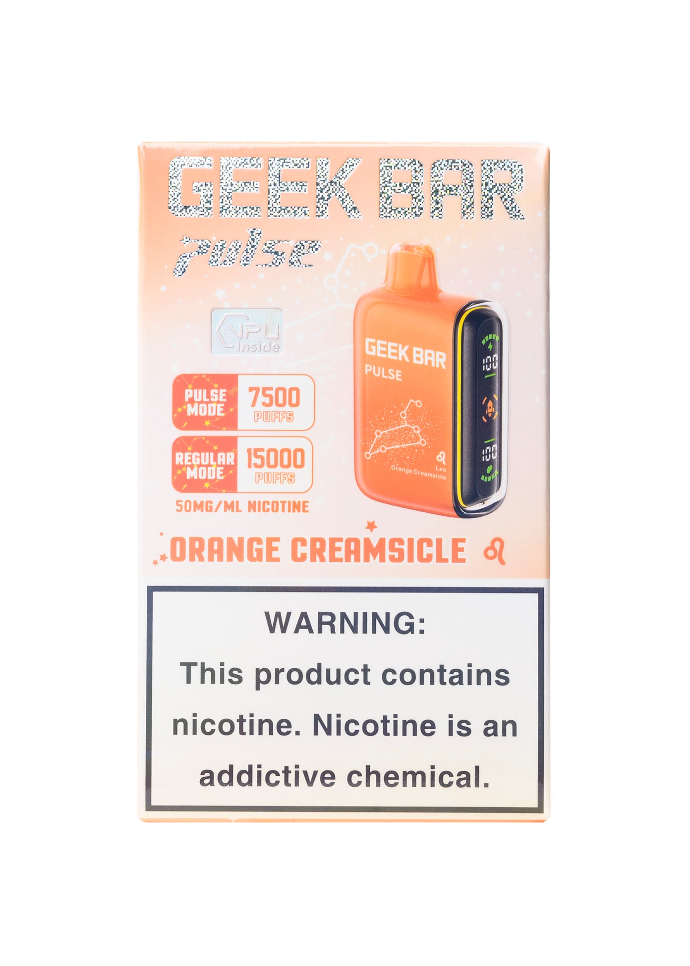 Geek Bar Pulse 15000 Orange Creamsicle (Leo) | GetPop 1 | GetPop