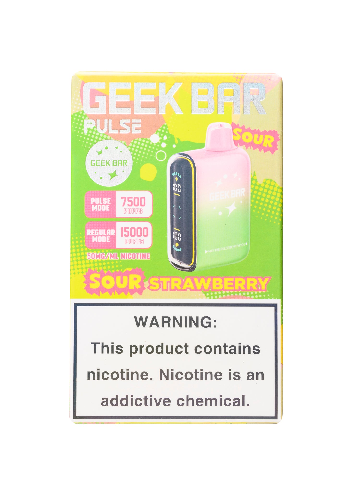 Geek Bar Pulse 15000 Sour Strawberry | GetPop Geek Bar Pulse 15000 Sour Strawberry | GetPop