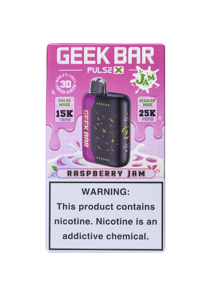 Geek Bar Pulse X 25K Raspberry Jam | GetPop Geek Bar Pulse X 25K Raspberry Jam | GetPop