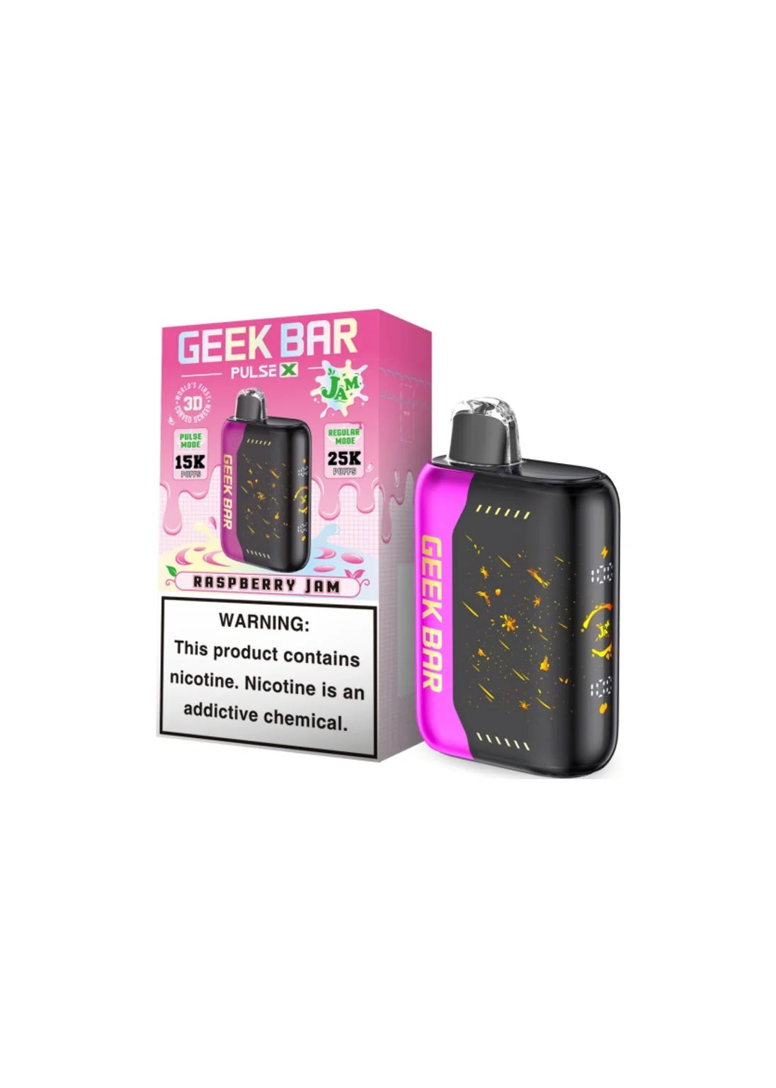 Geek Bar Pulse X 25K Raspberry Jam | GetPop Geek Bar Pulse X 25K Raspberry Jam | GetPop