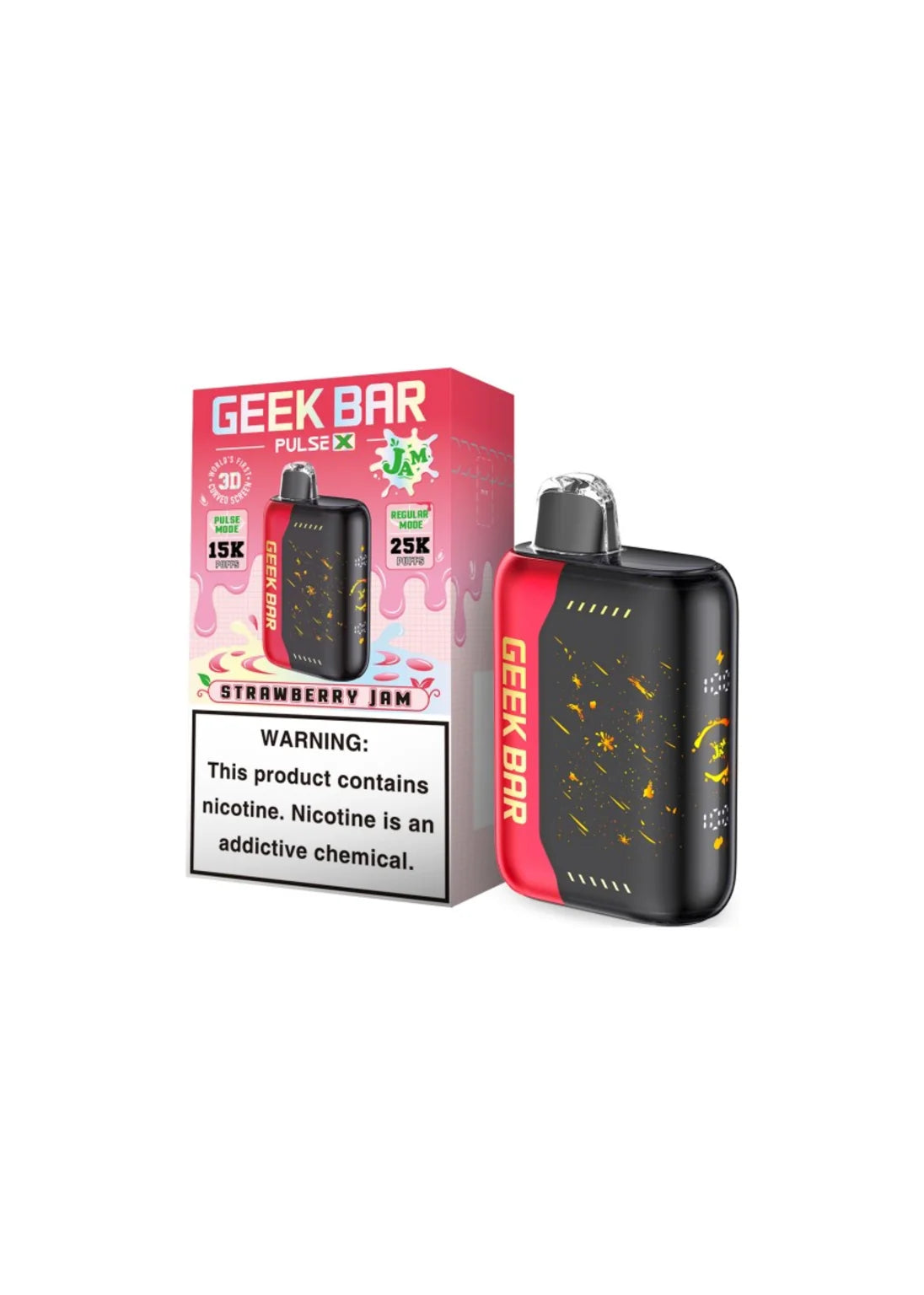 Geek Bar Pulse X 25K Strawberry Jam | GetPop Geek Bar Pulse X 25K Strawberry Jam | GetPop
