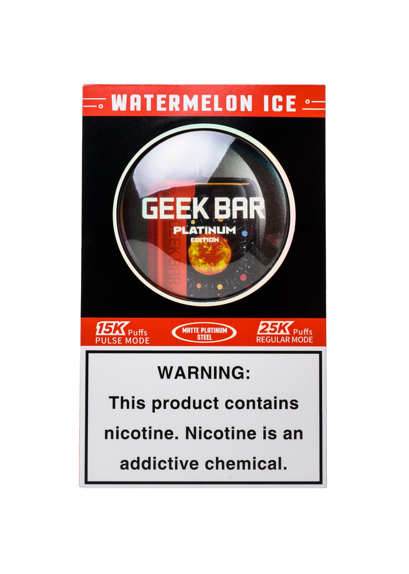 Geek Bar Pulse X Platinum Edition 25K Watermelon Ice | GetPop Geek Bar Pulse X Platinum Edition 25K Watermelon Ice | GetPop