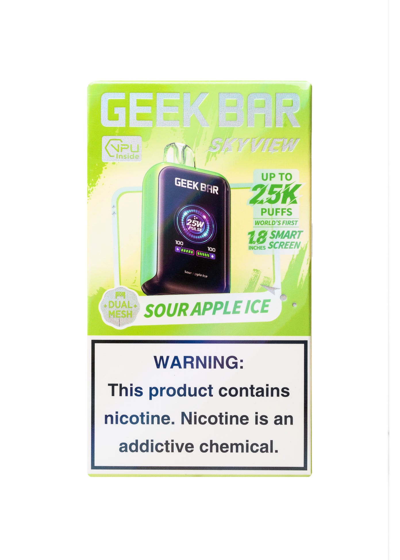 Geek Bar Skyview 25K Sour Apple Ice | GetPop Geek Bar Skyview 25K Sour Apple Ice | GetPop