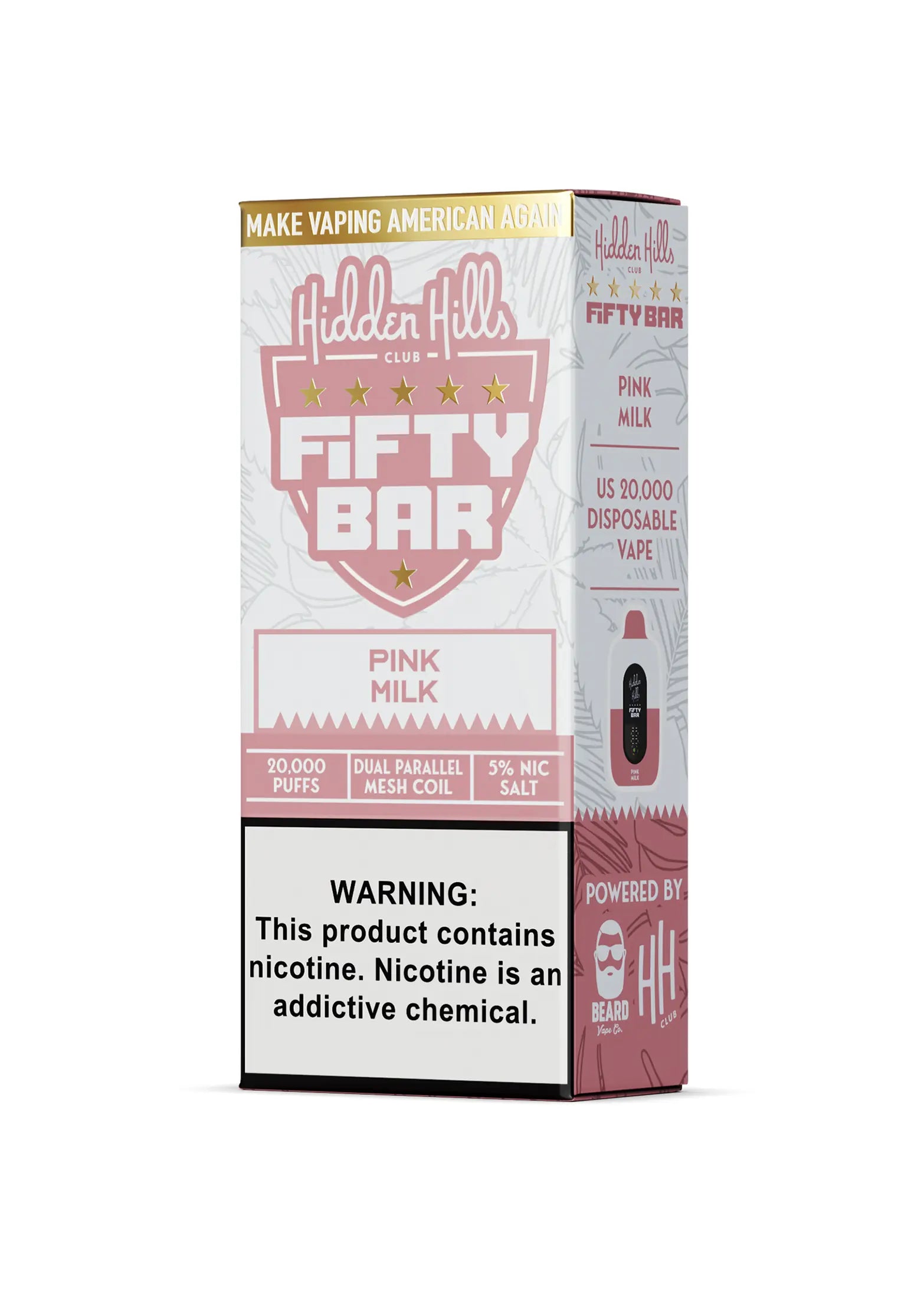 Hidden Hills x Fifty Bar 20K Pink Milk (Strawberry Milkshake)