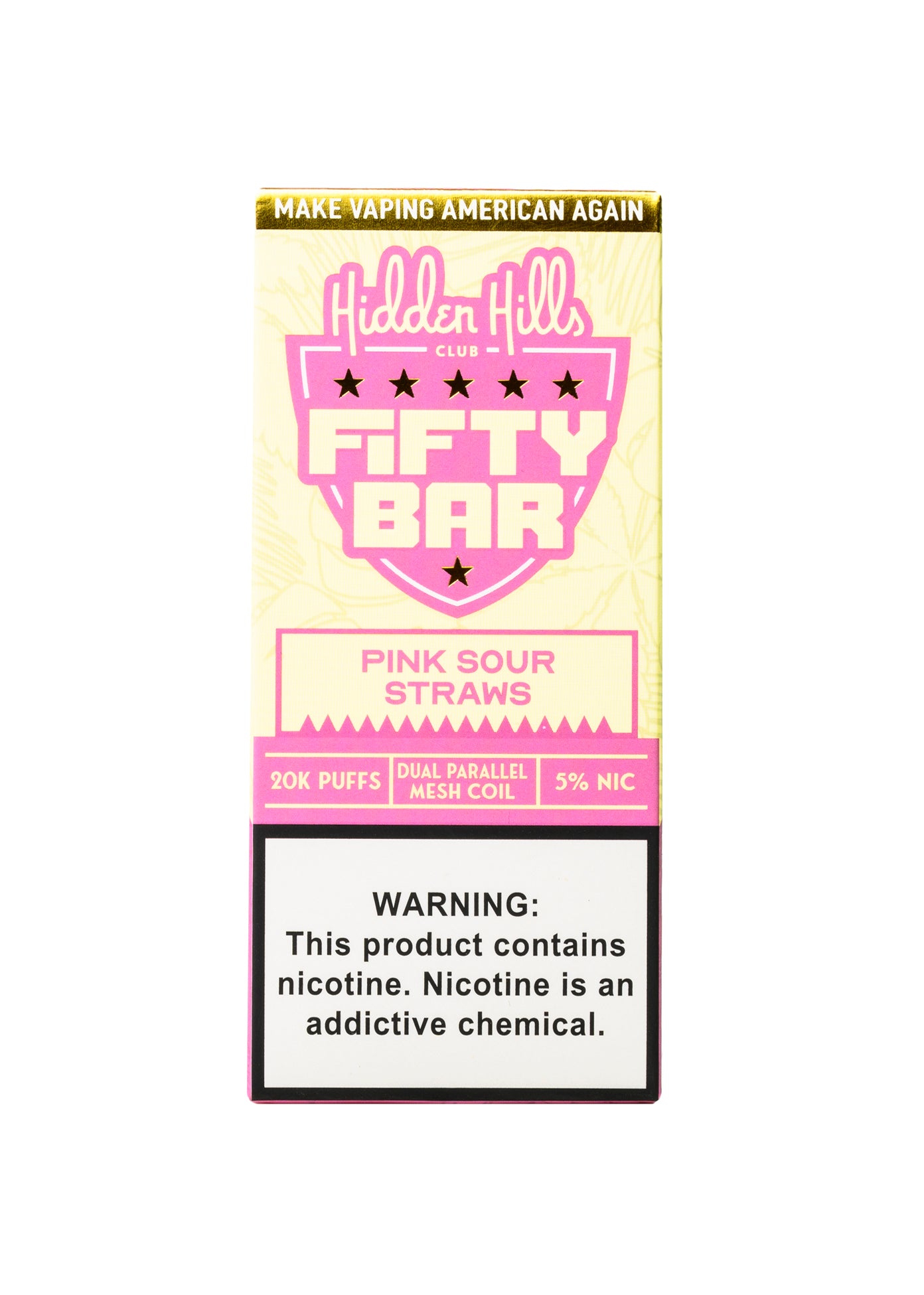 Hidden Hills x Fifty Bar 20K Pink Sour Straws