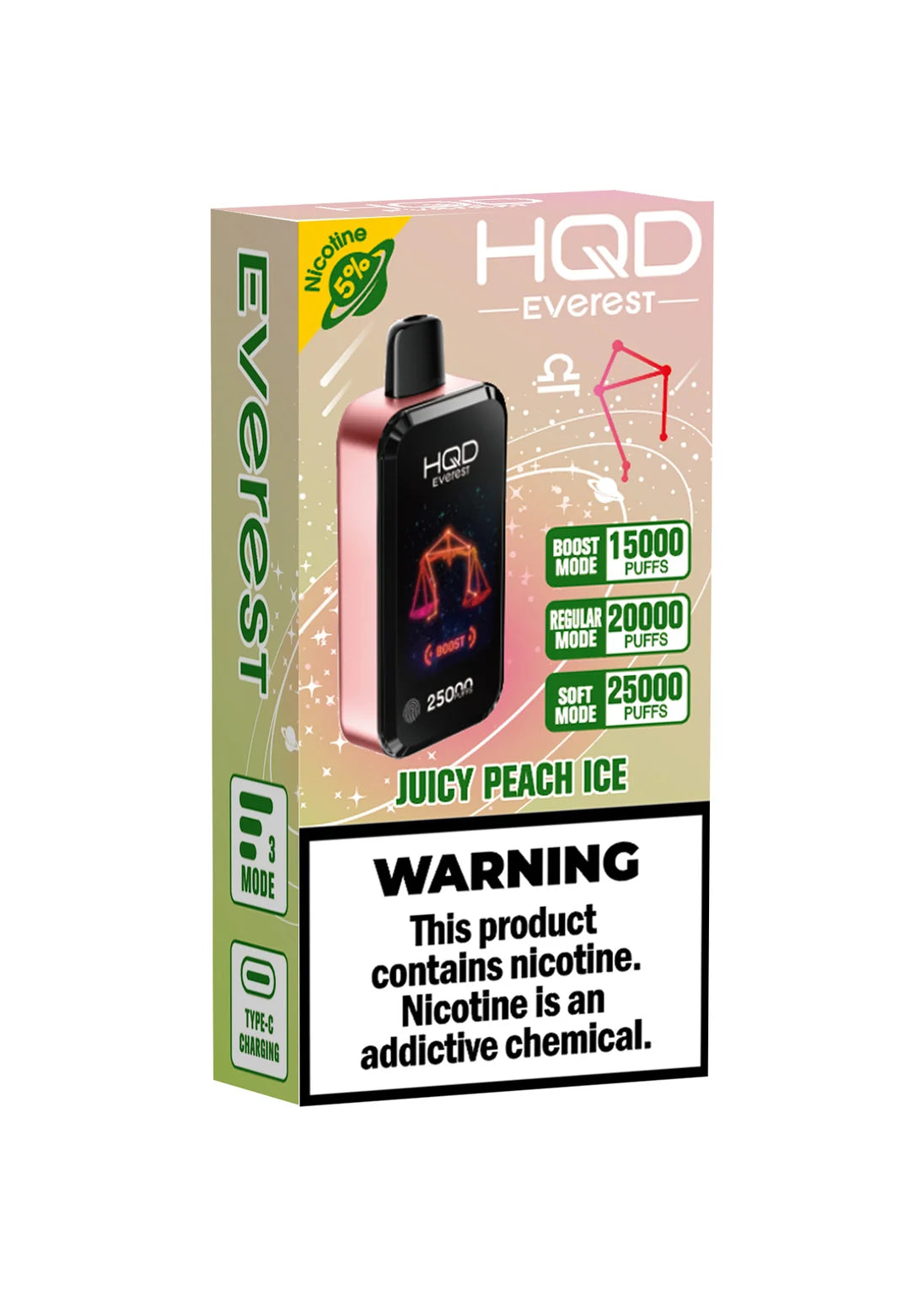 HQD Cuvie Everest 25K Juicy Peach Ice