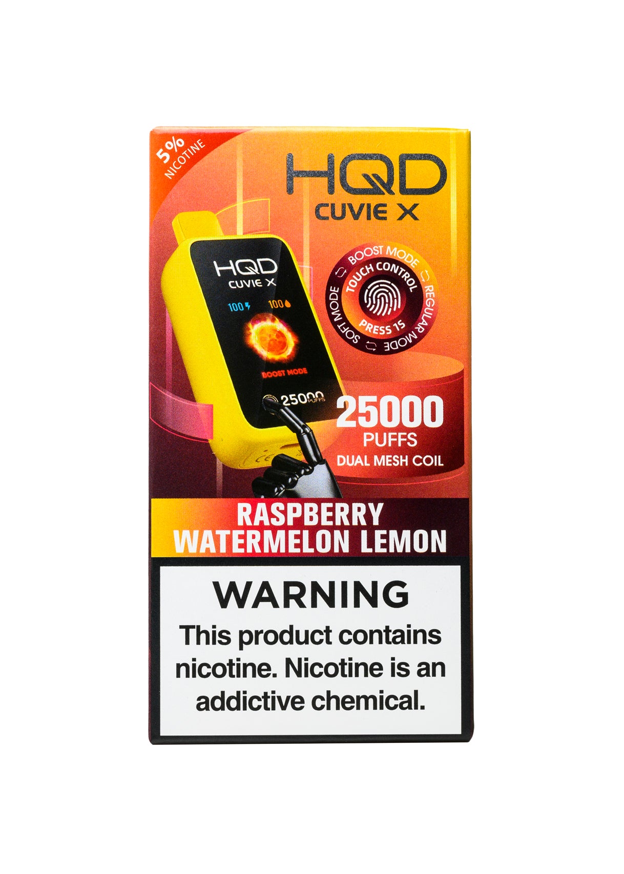 HQD Cuvie X 25000 Raspberry Watermelon Lemon