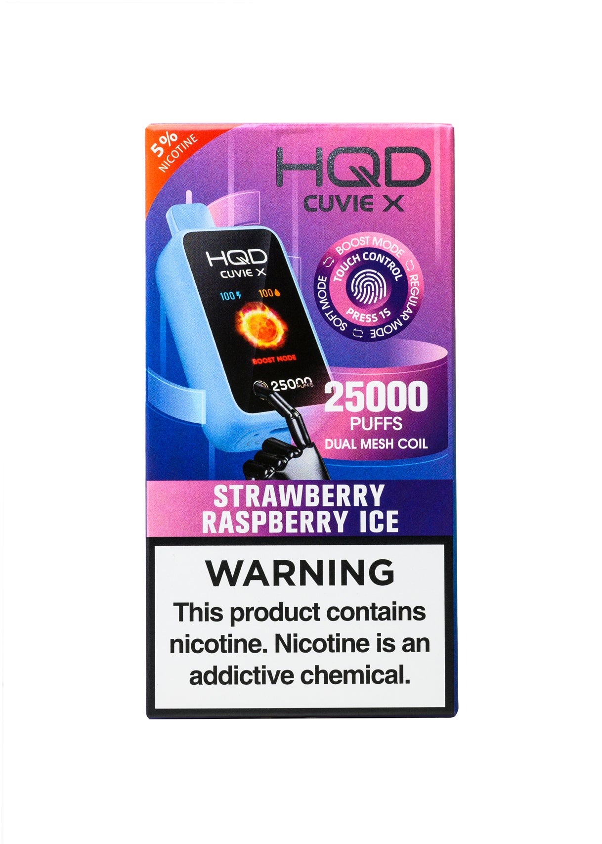 HQD Cuvie X 25000 Strawberry Raspberry Ice