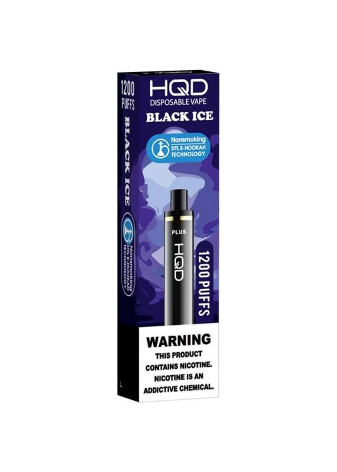 HQD Plus No Smoke Black Ice product packaging