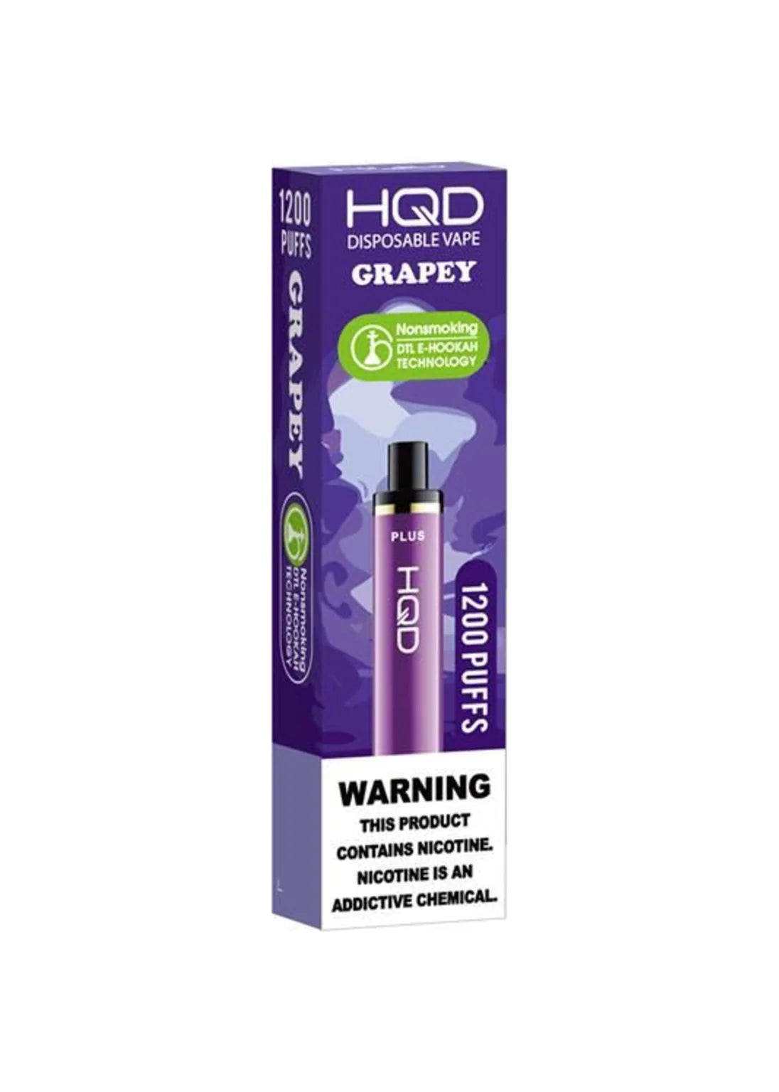 HQD Plus No Smoke Grapey product packaging