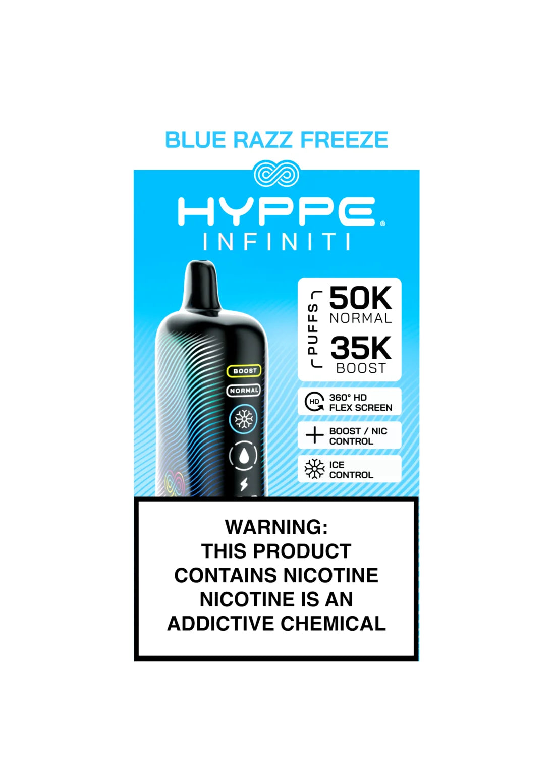 Hyppe Infiniti 50K Blue Razz Freeze