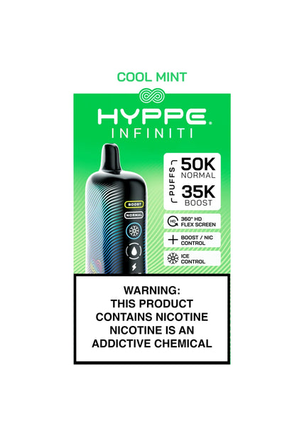 hyppe infiniti 50k puffs disposable vape Hyppe Infiniti 50K Cool Mint