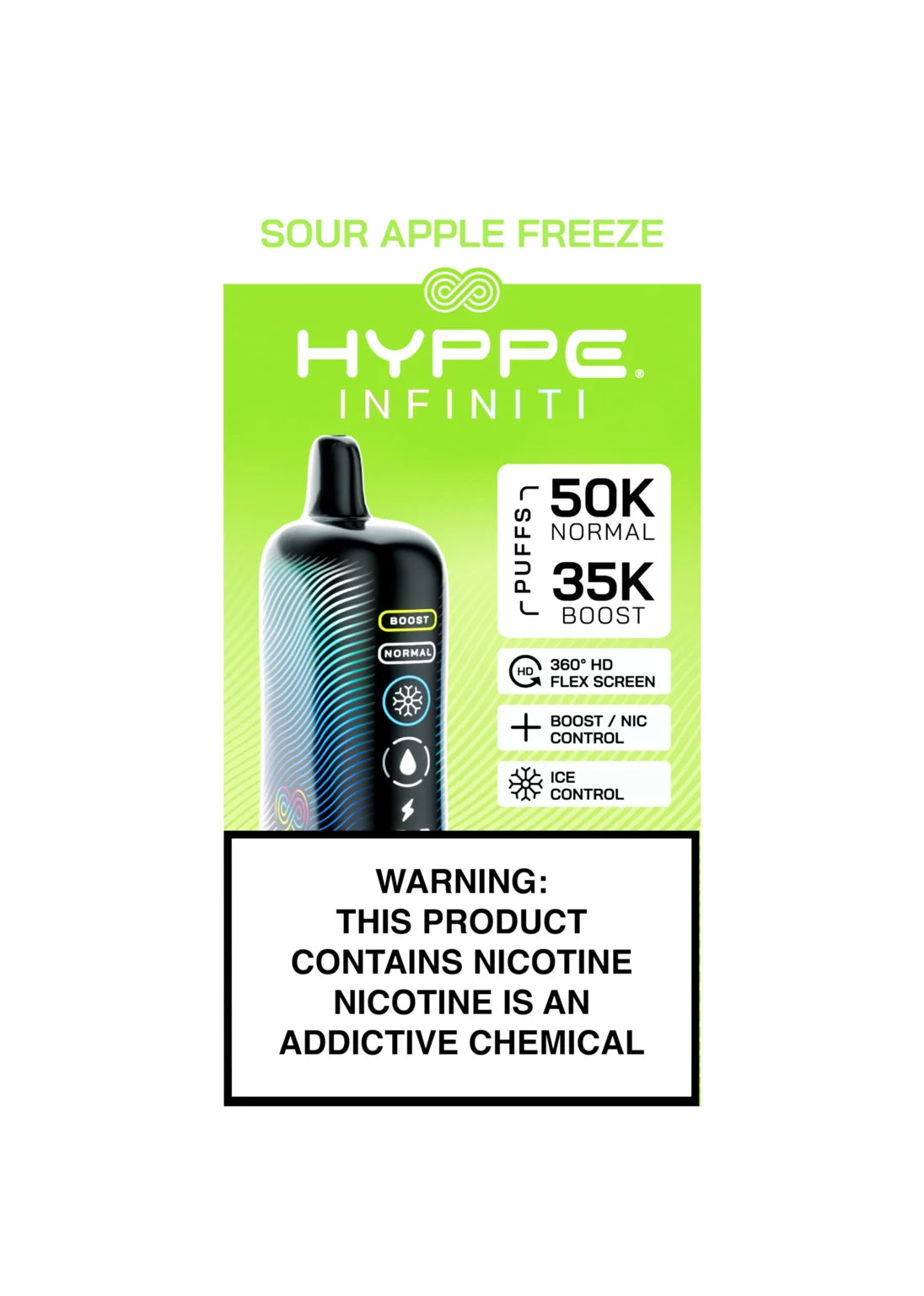 Hyppe Infiniti 50K Sour Apple Freeze