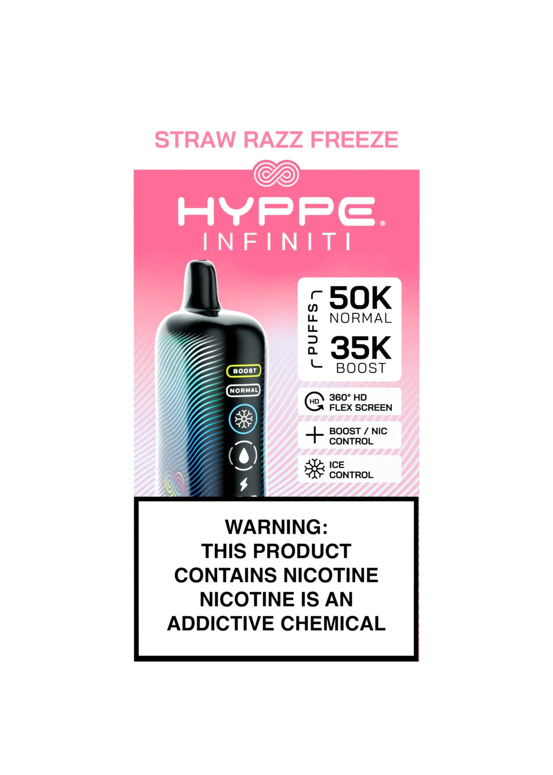 Hyppe Infiniti 50K Straw Razz Freeze