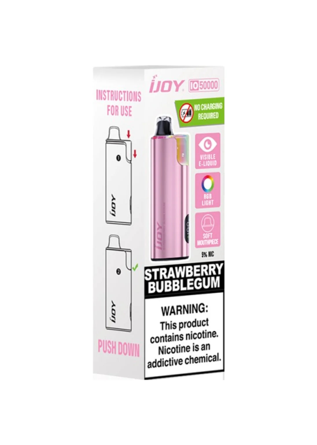 iJoy Bar IO50000 Strawberry Bubblegum