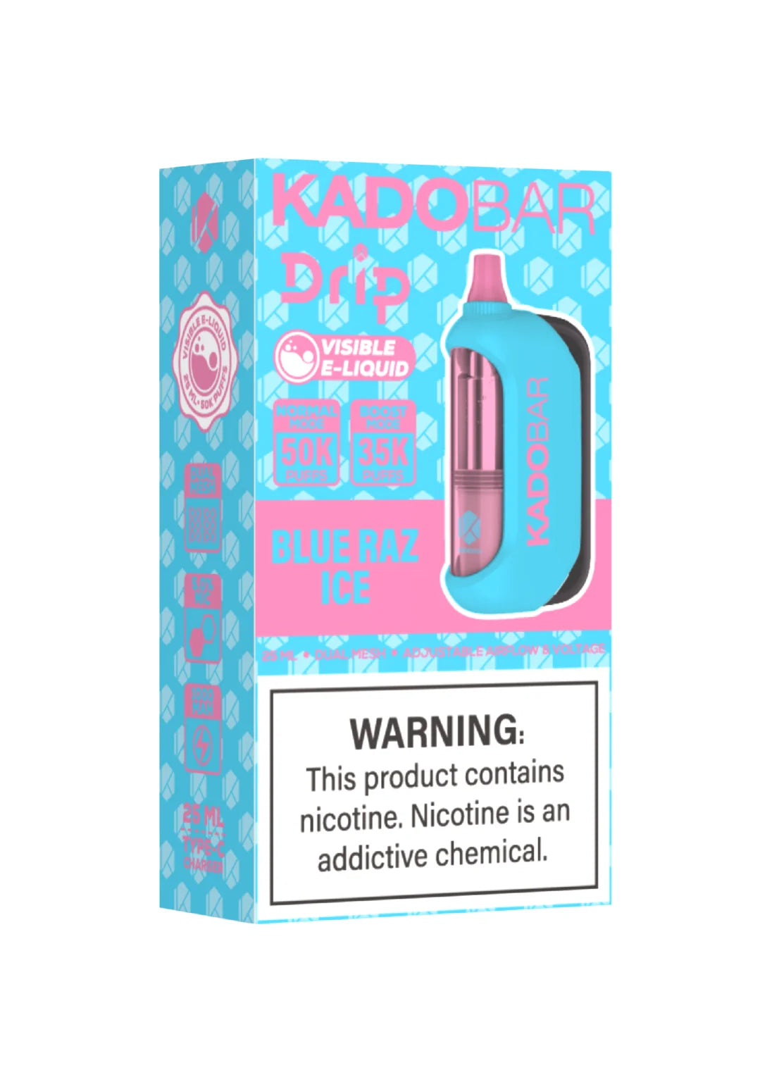 Kado Bar Drip 50K Blue Raz Ice