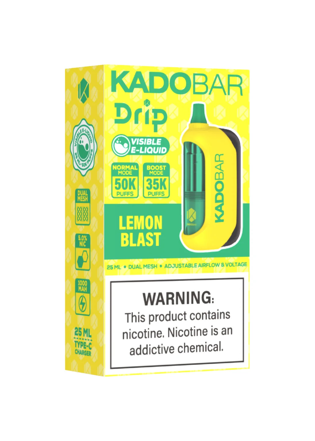 Kado Bar Drip 50K Lemon Blast
