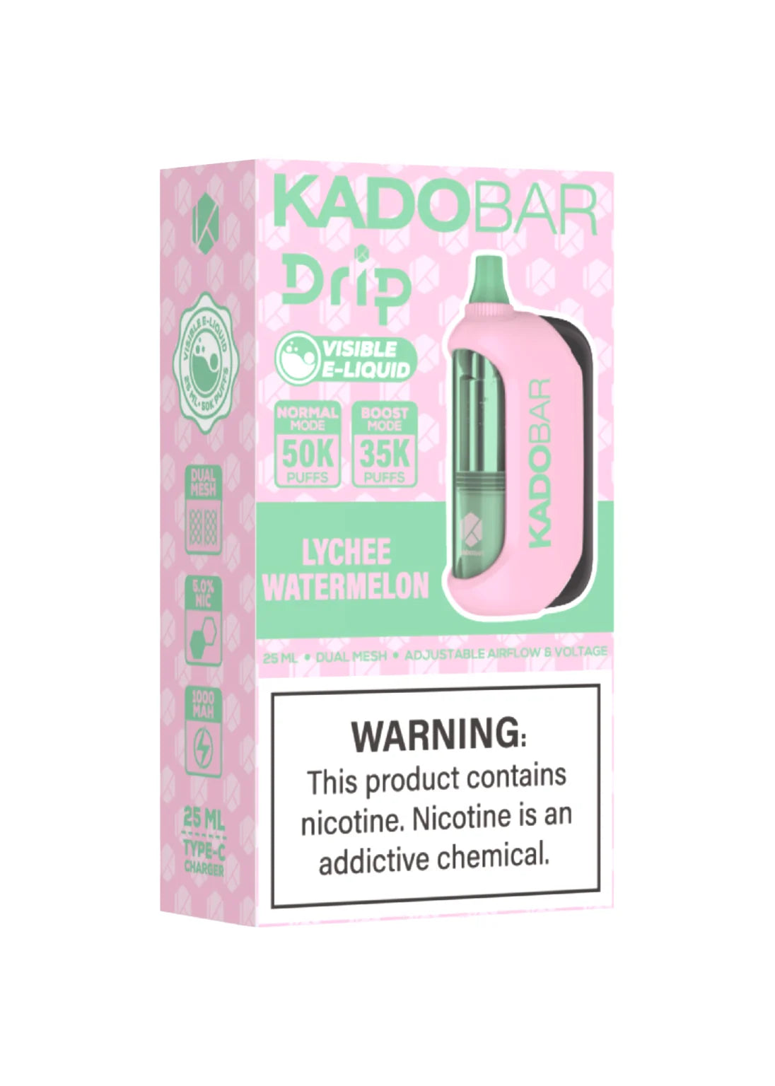 Kado Bar Drip 50K Lychee Watermelon