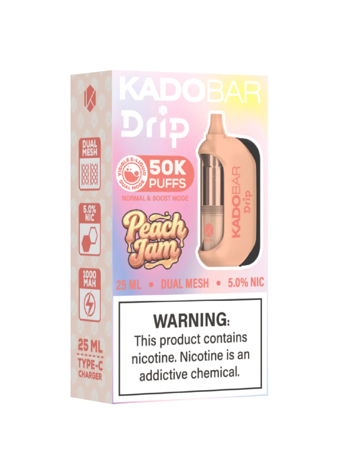 Kado Bar Drip 50K Peach Jam