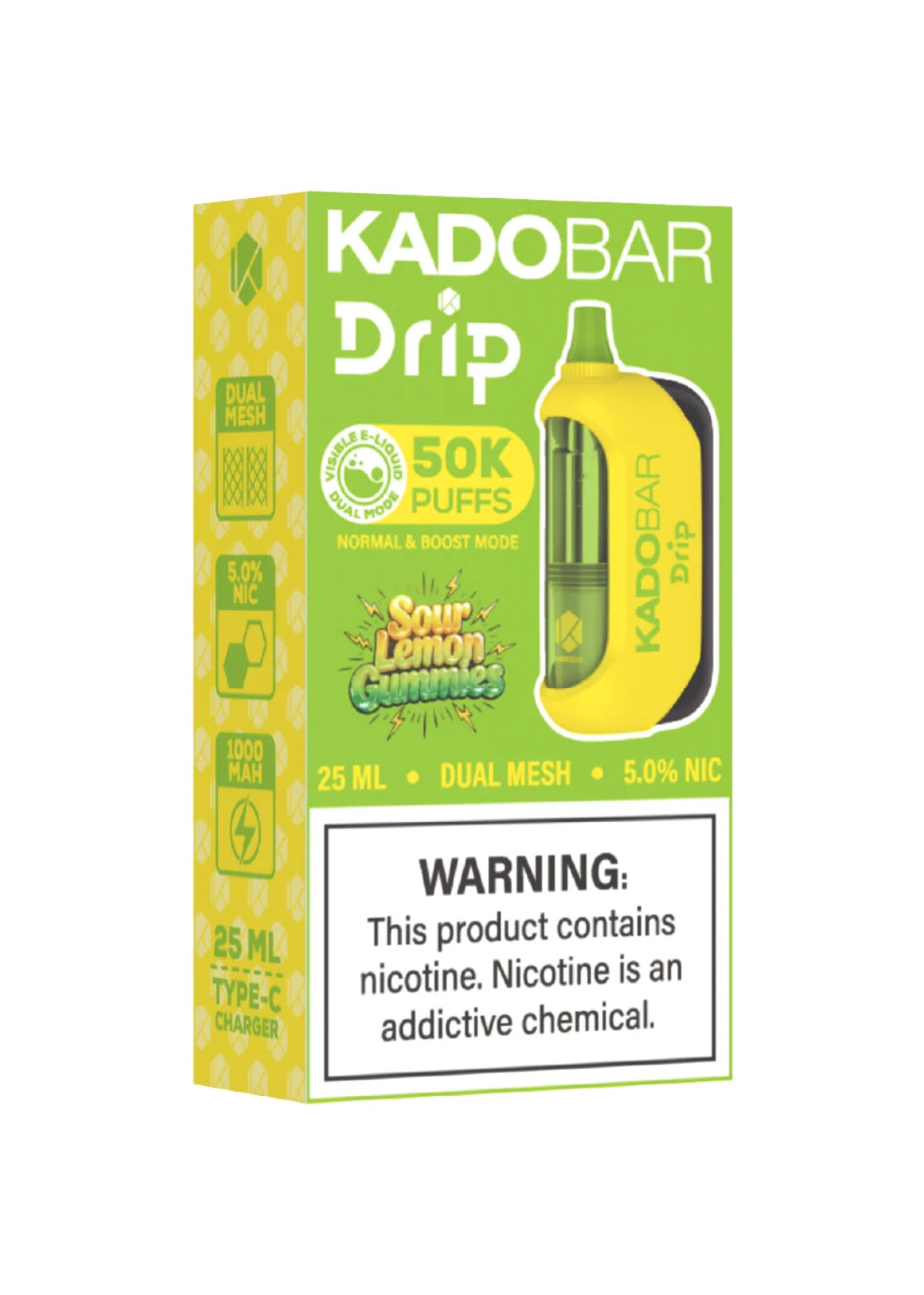 Kado Bar Drip 50K Sour Lemon Gummies
