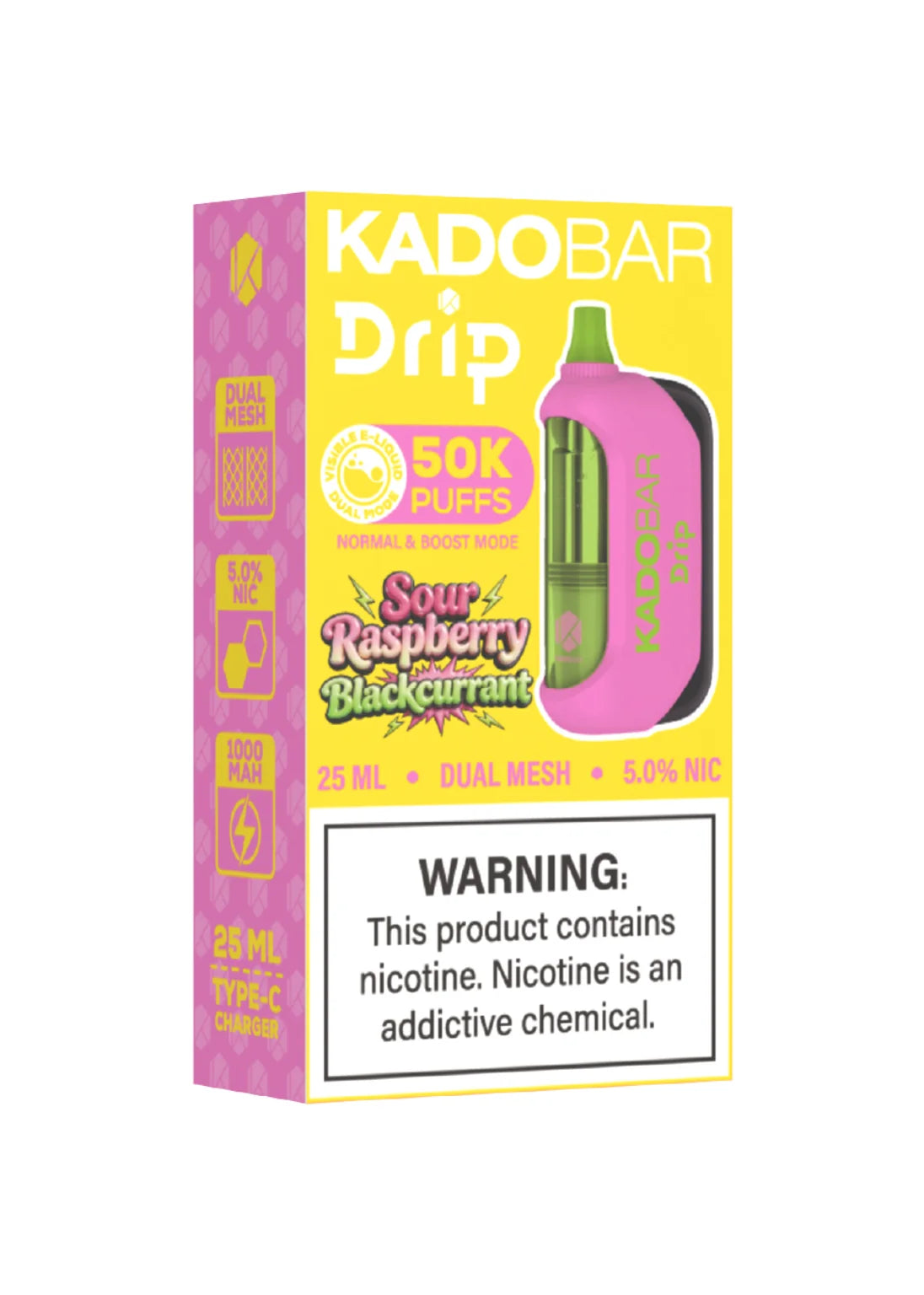 Kado Bar Drip 50K Sour Raspberry Blackcurrant