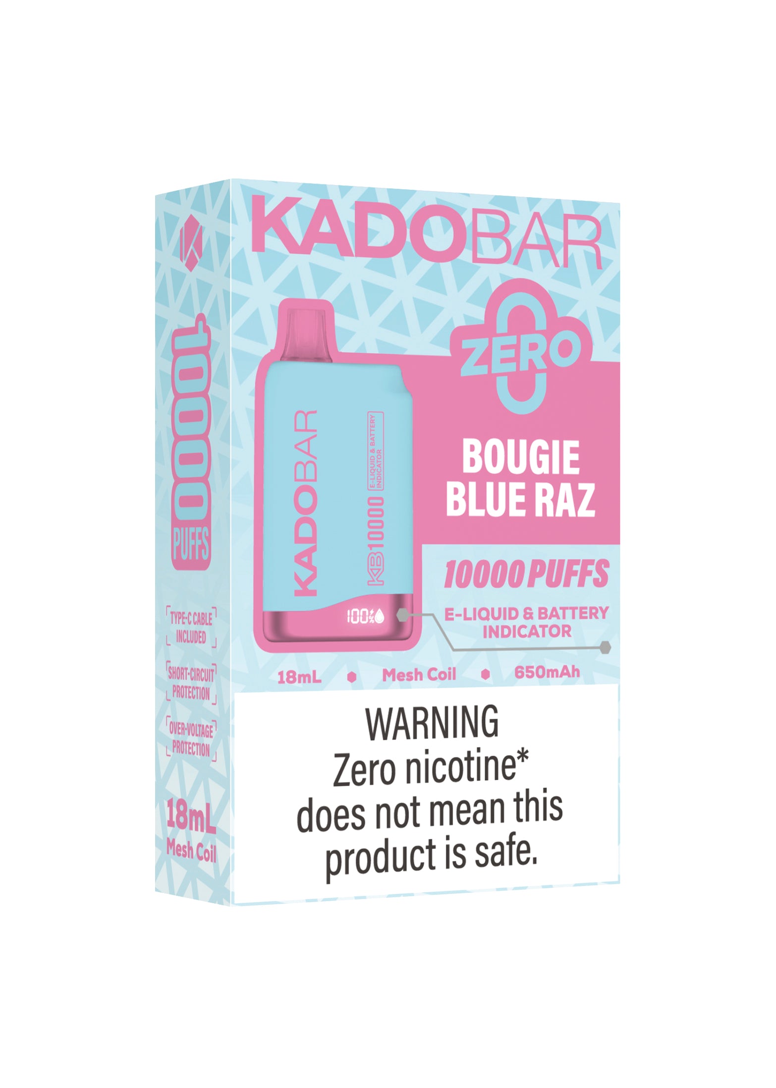 Kado Bar KB10000 ZERO Bougie Blue Raz 0%