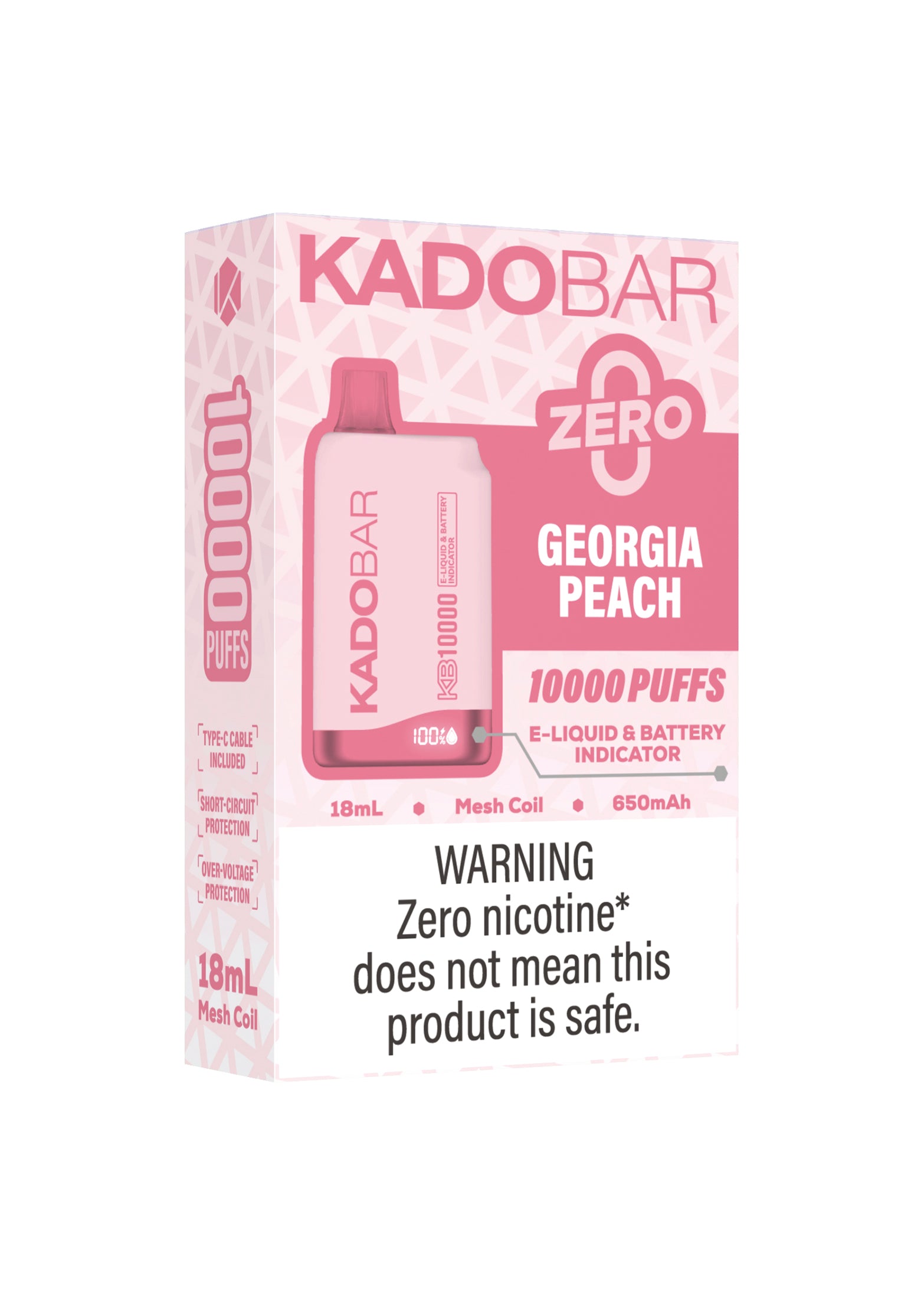 Kado Bar KB10000 ZERO Georgia Peach 0%