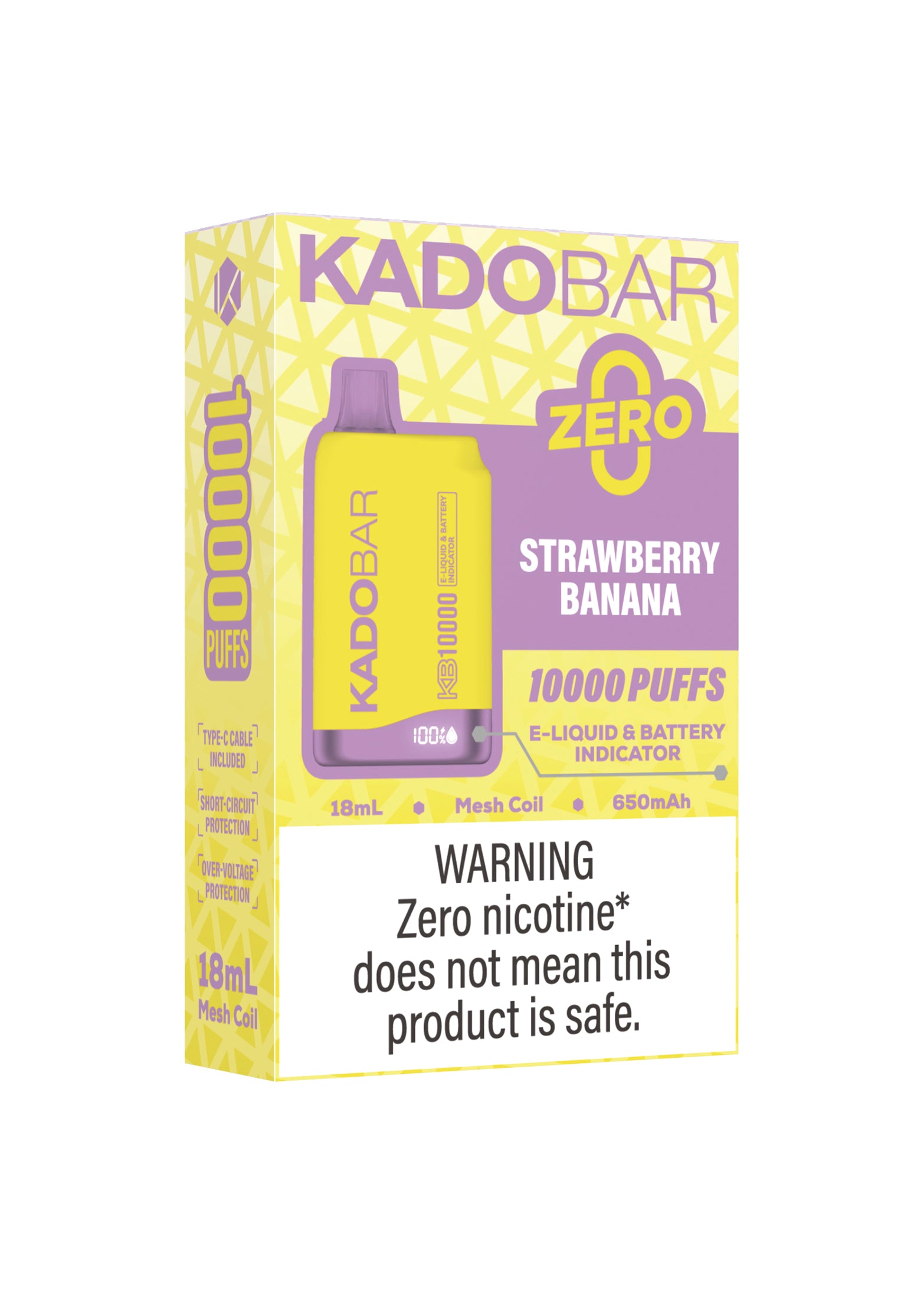 Kado Bar KB10000 ZERO Strawberry Banana 0% | GetPop Kado Bar KB10000 ZERO Strawberry Banana 0% | GetPop