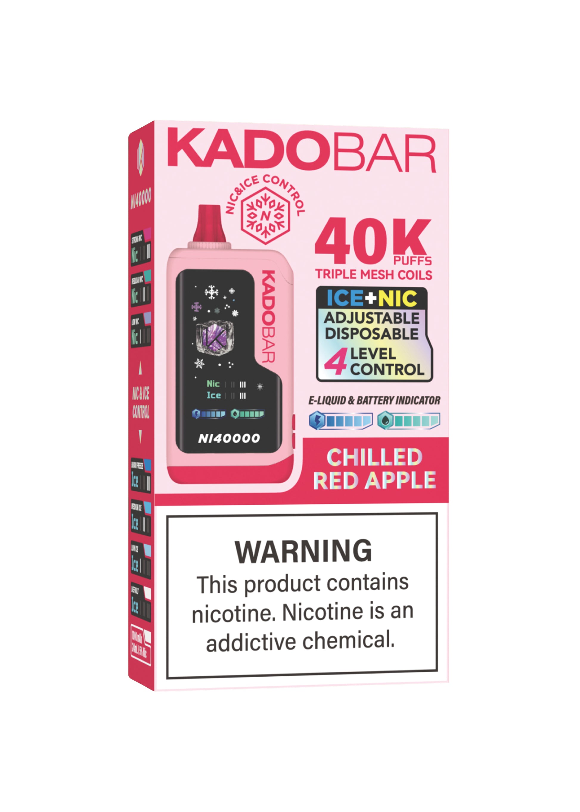 Kado Bar NI40K Ice-Nic Control Chilled Red Apple | GetPop Kado Bar NI40K Ice-Nic Control Chilled Red Apple | GetPop