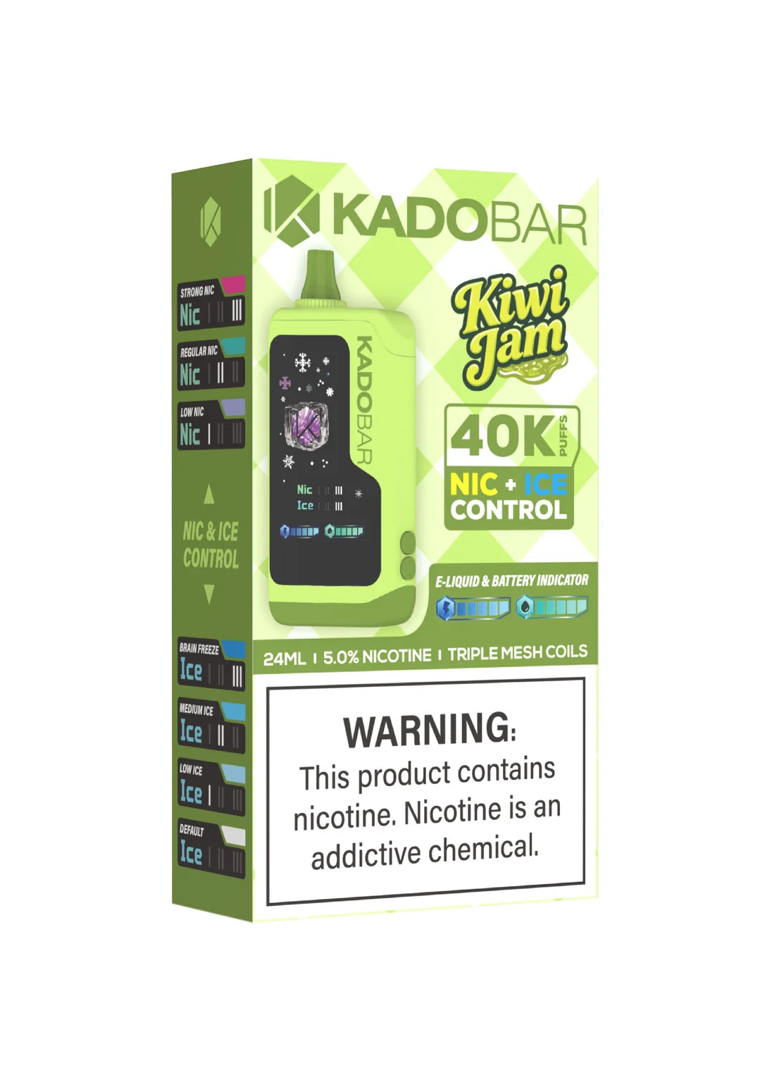 Kado Bar NI40K Ice-Nic Control Kiwi Jam