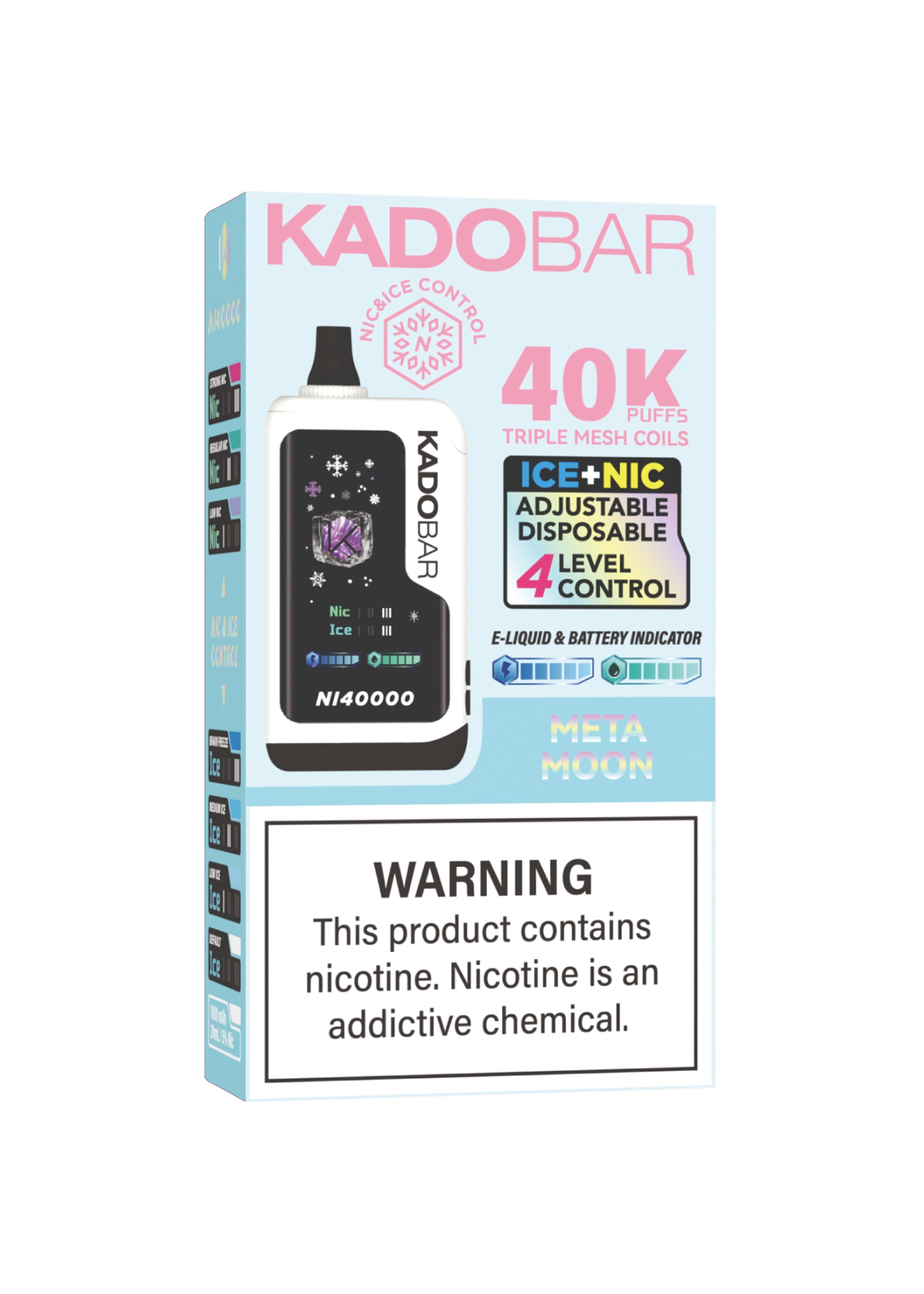 Kado Bar NI40K Ice-Nic Control Meta Moon | GetPop Kado Bar NI40K Ice-Nic Control Meta Moon | GetPop