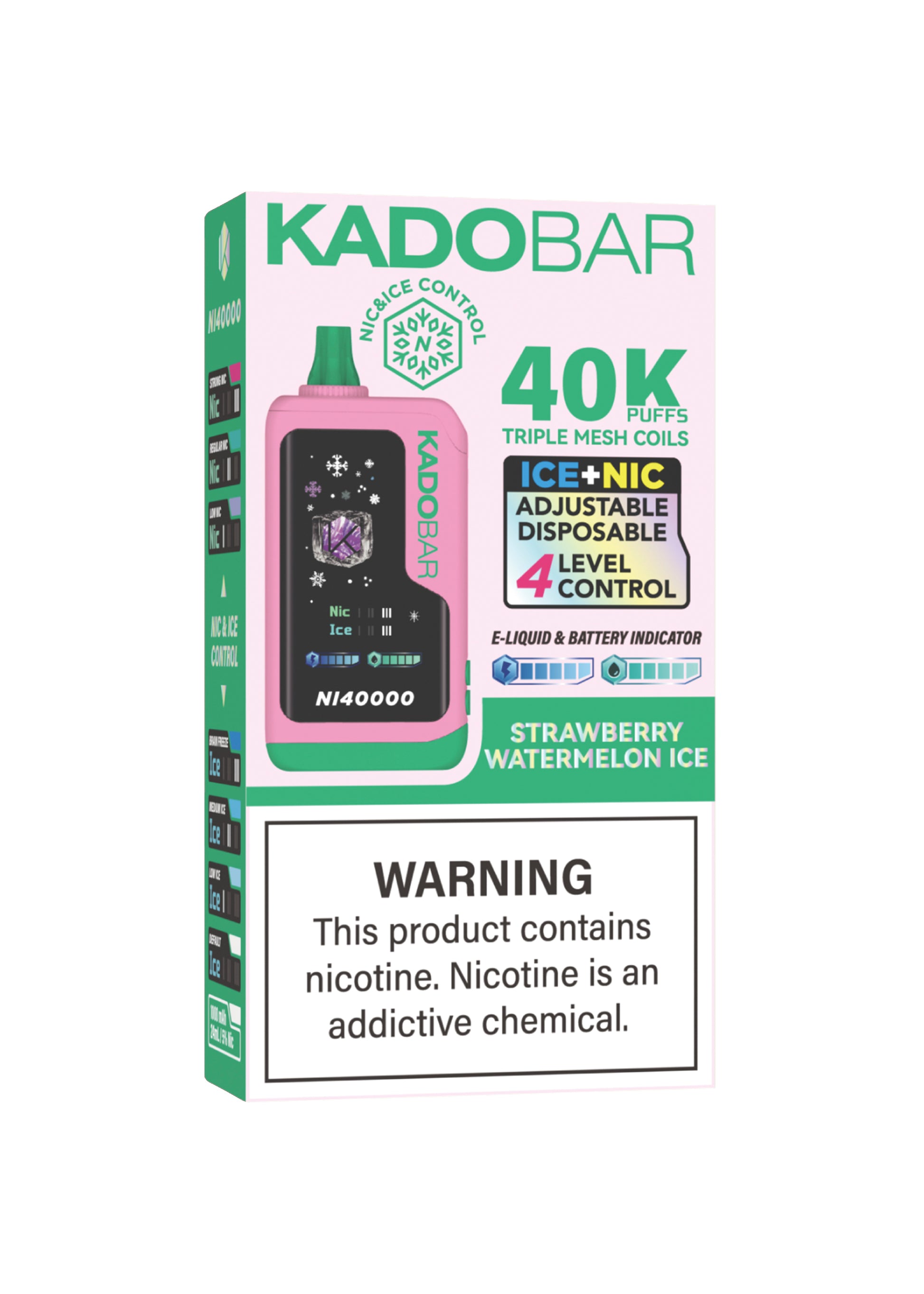 Kado Bar NI40K Ice-Nic Control Strawberry Watermelon Ice