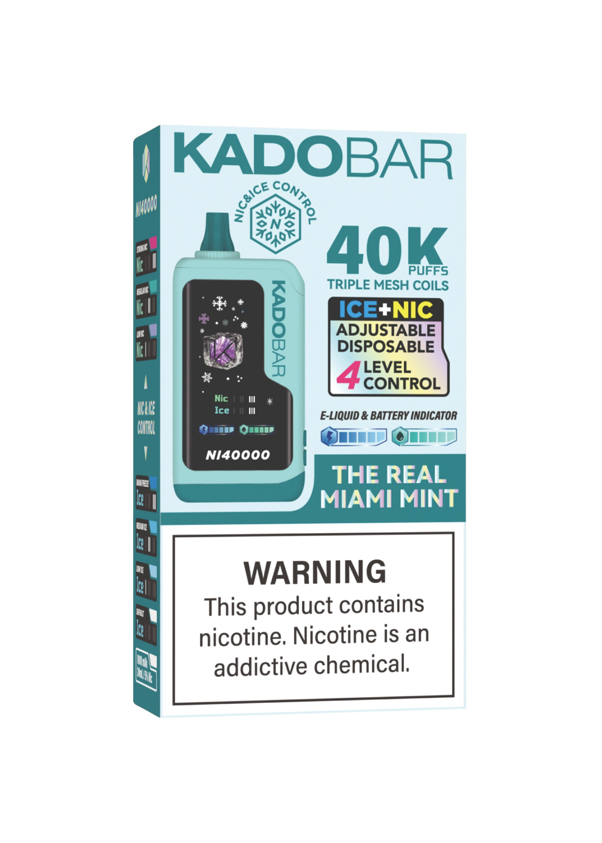 Kado Bar NI40K Ice-Nic Control The Real Miami Mint