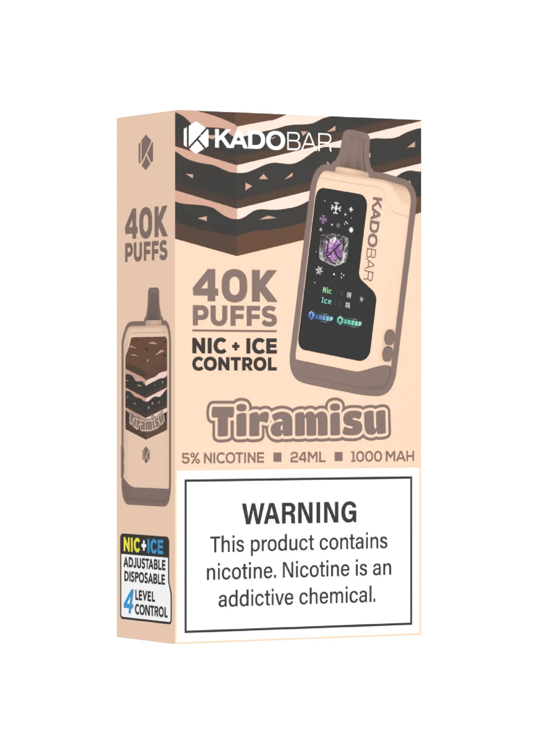 Kado Bar NI40K Ice-Nic Control Tiramisu