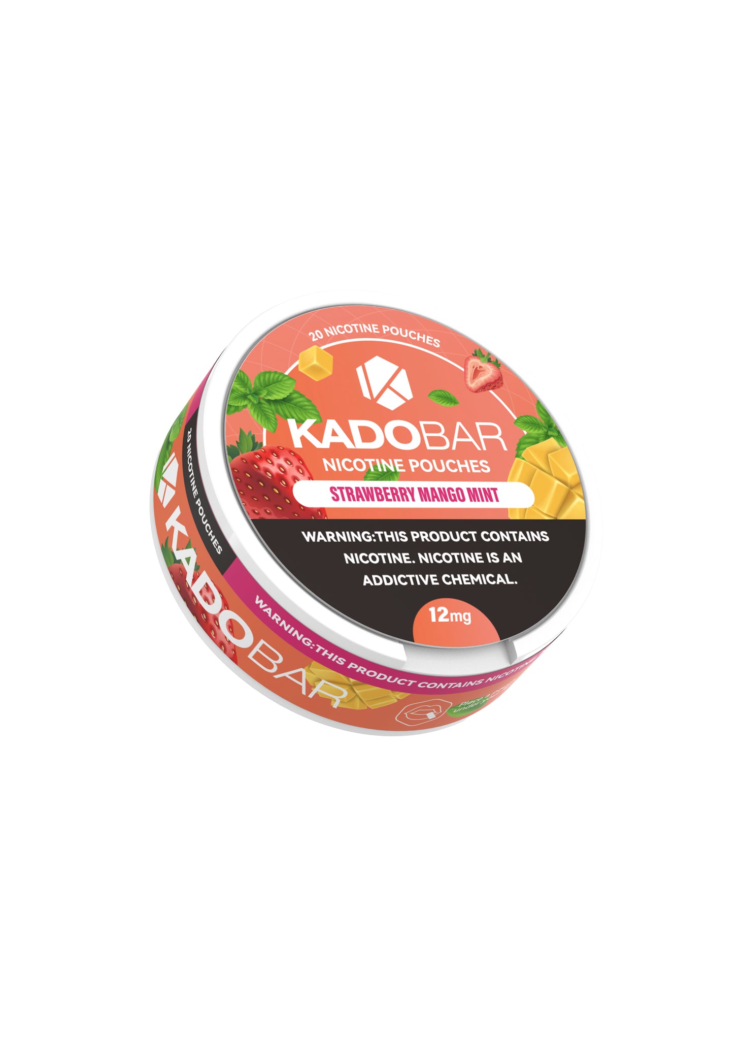 Kado Bar Strawberry Mango Mint Nicotine Pouches GetPop GetPop