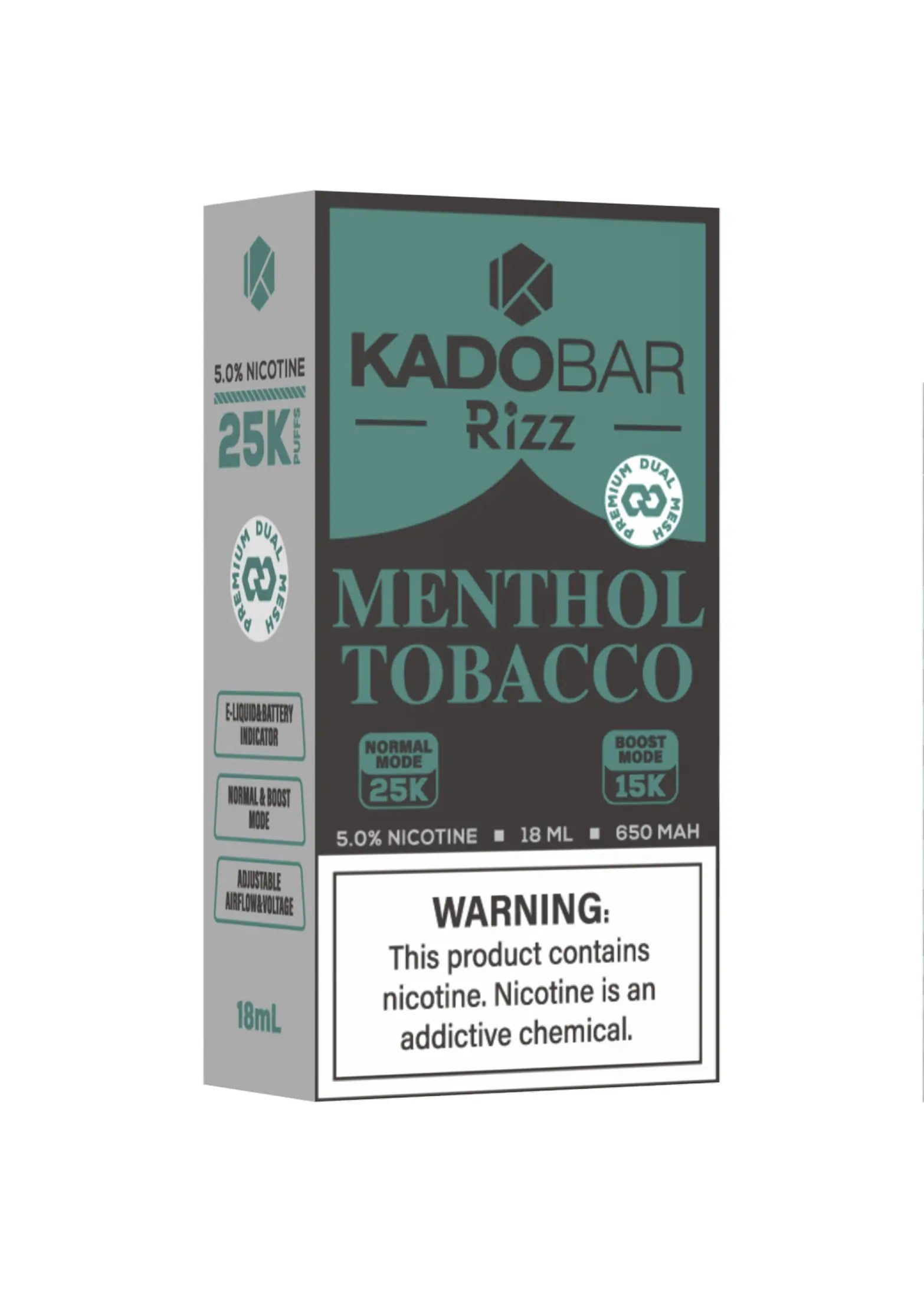 Kado Bar Rizz 25K Menthol Tobacco