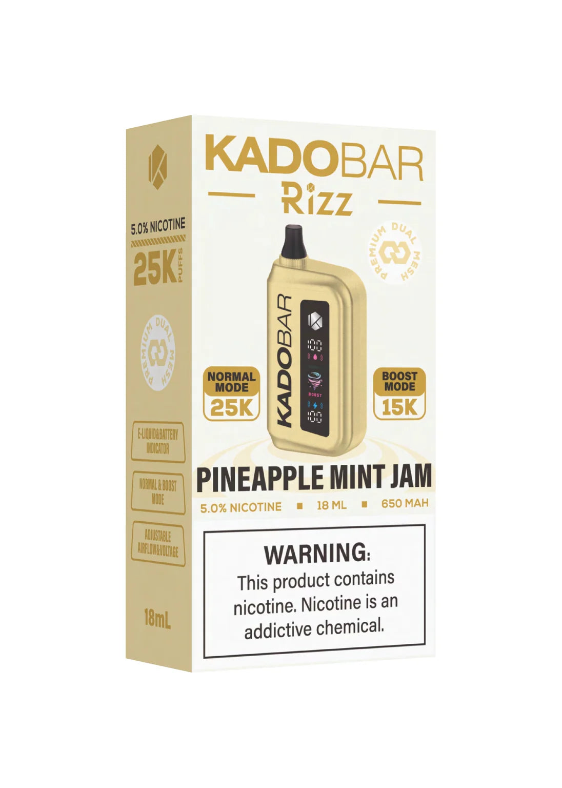Kado Bar Rizz 25K Pineapple Mint Jam