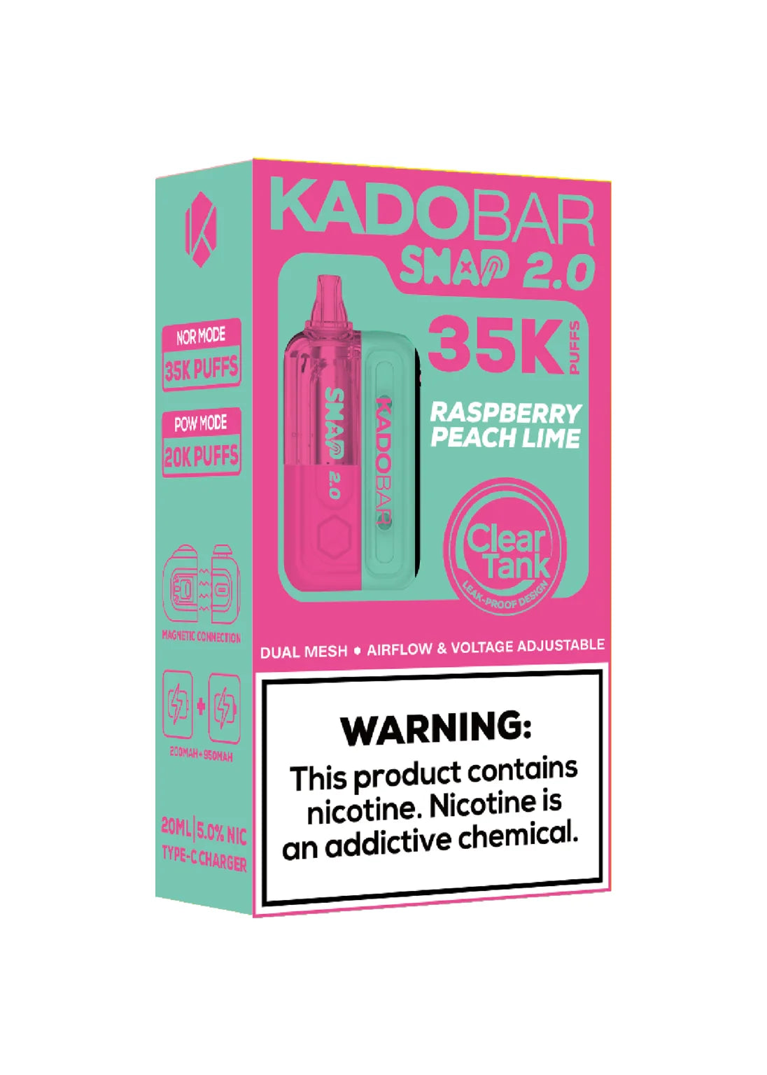 Kado Bar Snap 2.0 35K Kit Raspberry Peach Lime