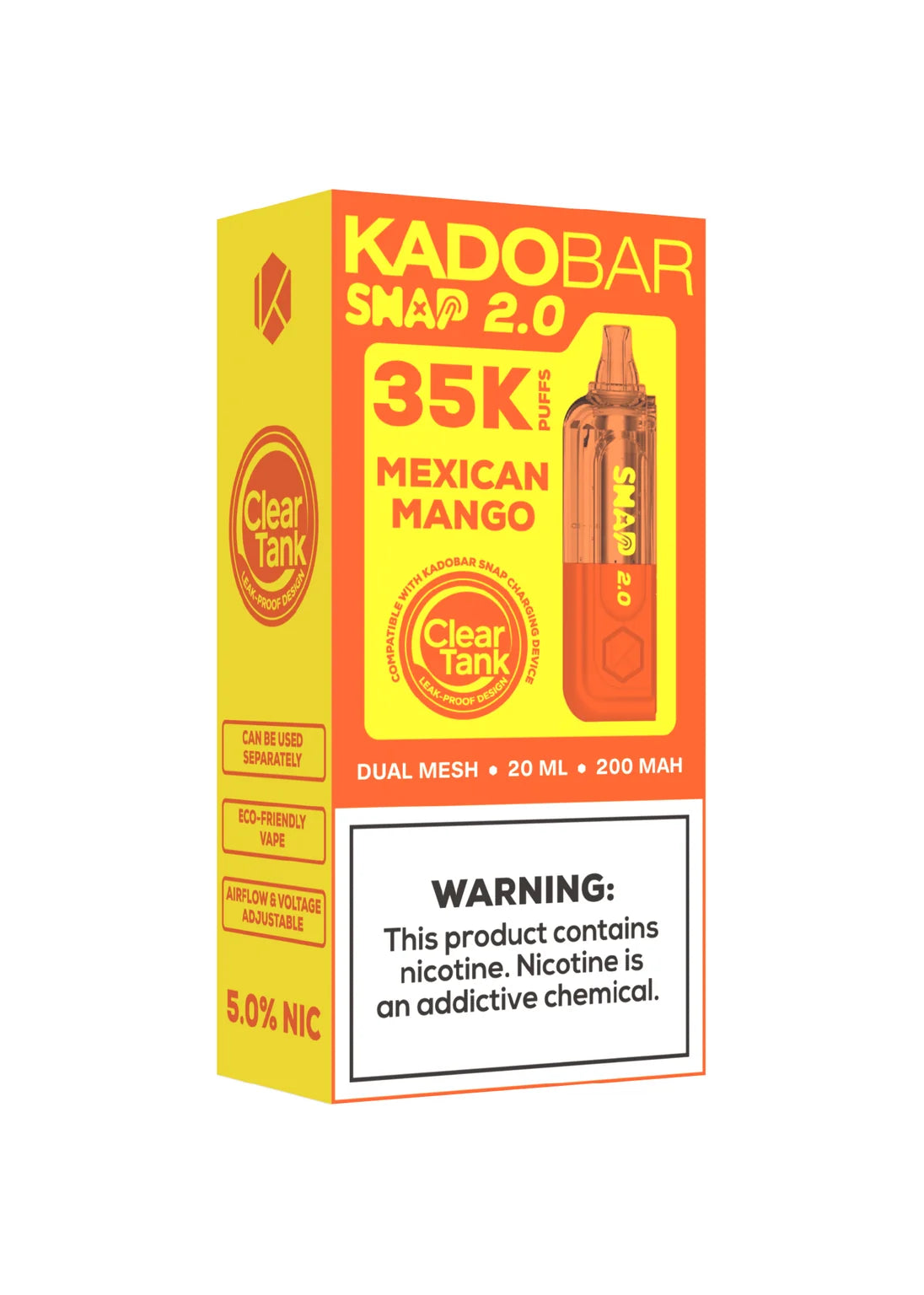 Kado Bar Snap 2.0 35K Pod Mexican Mango
