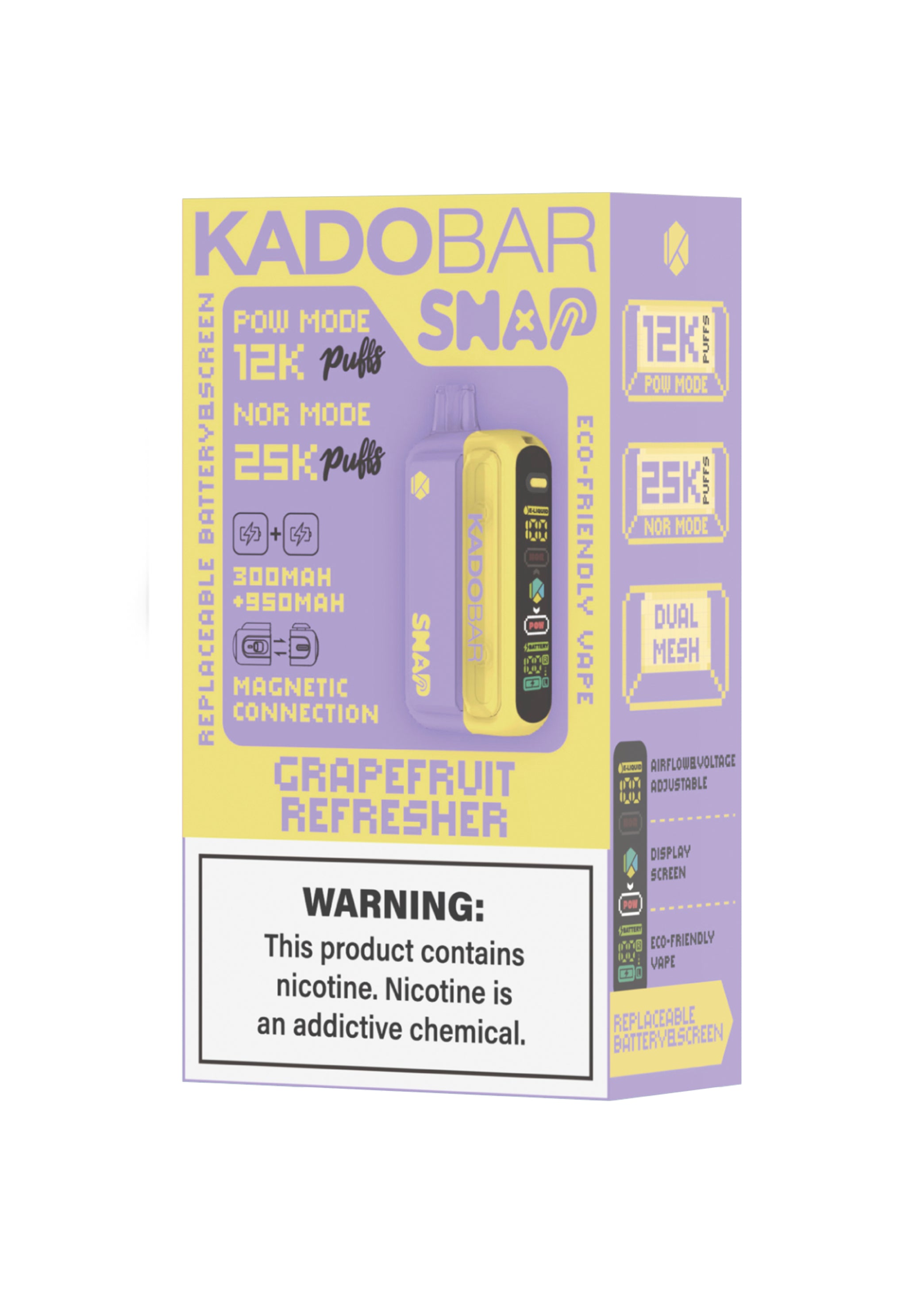 Kado Bar Snap 25K Kit Grapefruit Refresher | GetPop Kado Bar Snap 25K Kit Grapefruit Refresher | GetPop