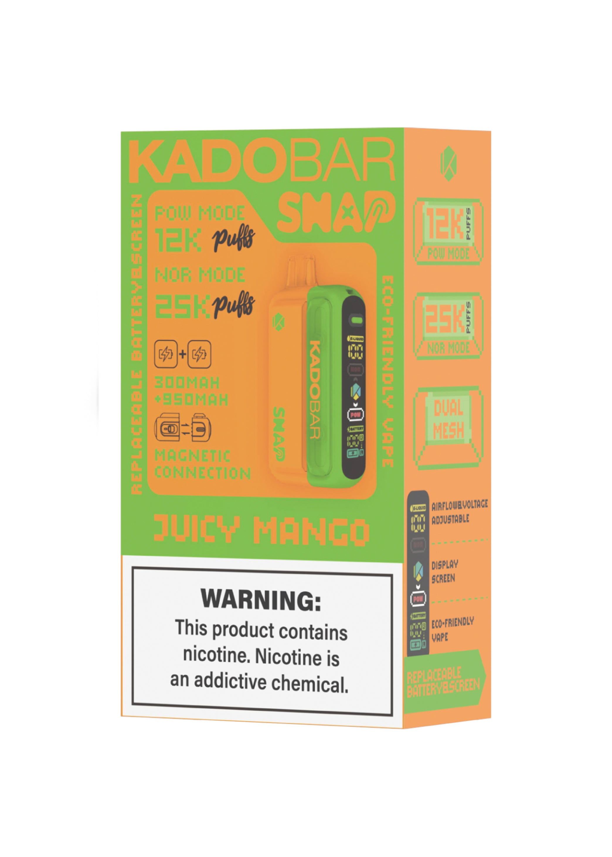 Kado Bar Snap 25K Kit Juicy Mango | GetPop Kado Bar Snap 25K Kit Juicy Mango | GetPop