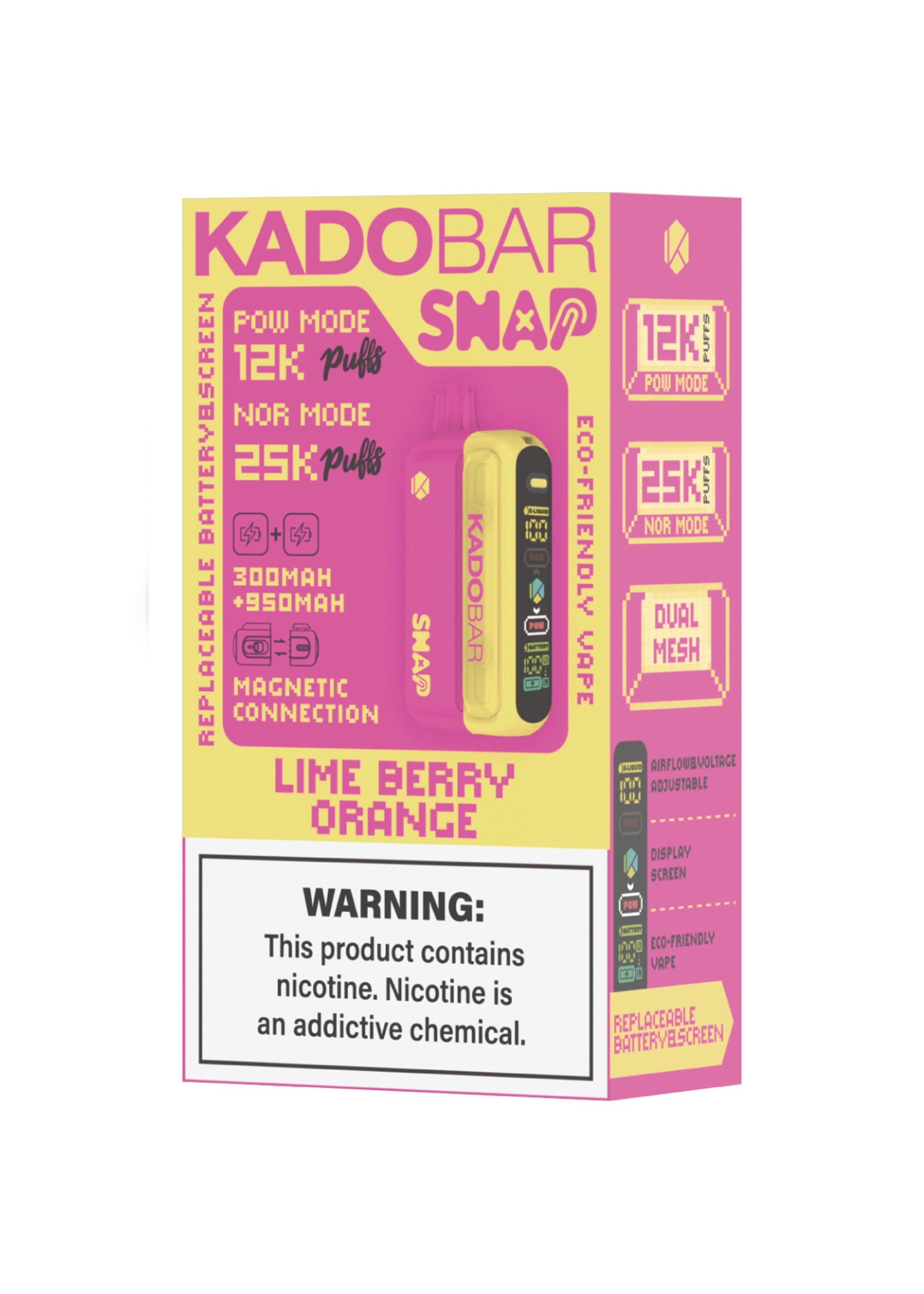 Kado Bar Snap 25K Kit Lime Berry Orange | GetPop
