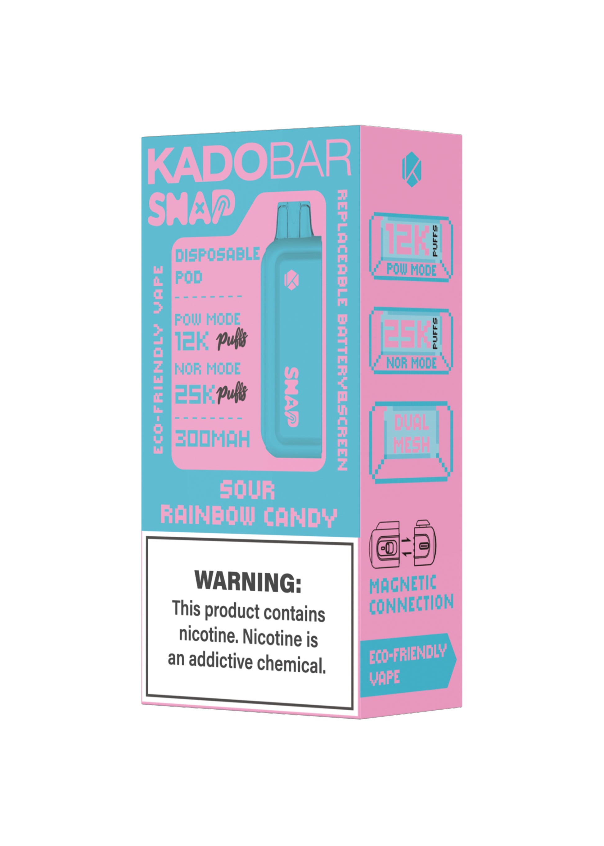 Kado Bar Snap 25K Pod Sour Rainbow Candy | GetPop Kado Bar Snap 25K Pod Sour Rainbow Candy | GetPop