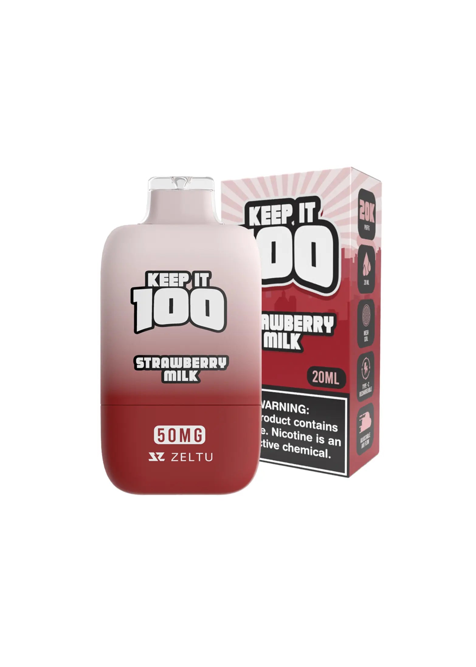 Keep It 100 20K 5% Strawberry Milk 5%