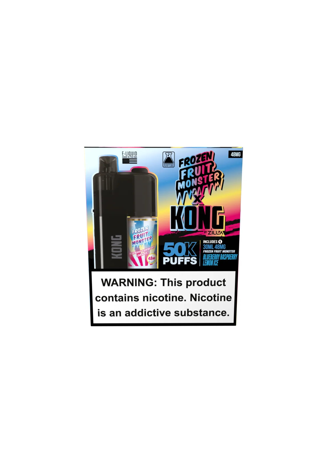Kong by Zilla x Monster Vape Labs: Blueberry Raspberry Lemon Ice