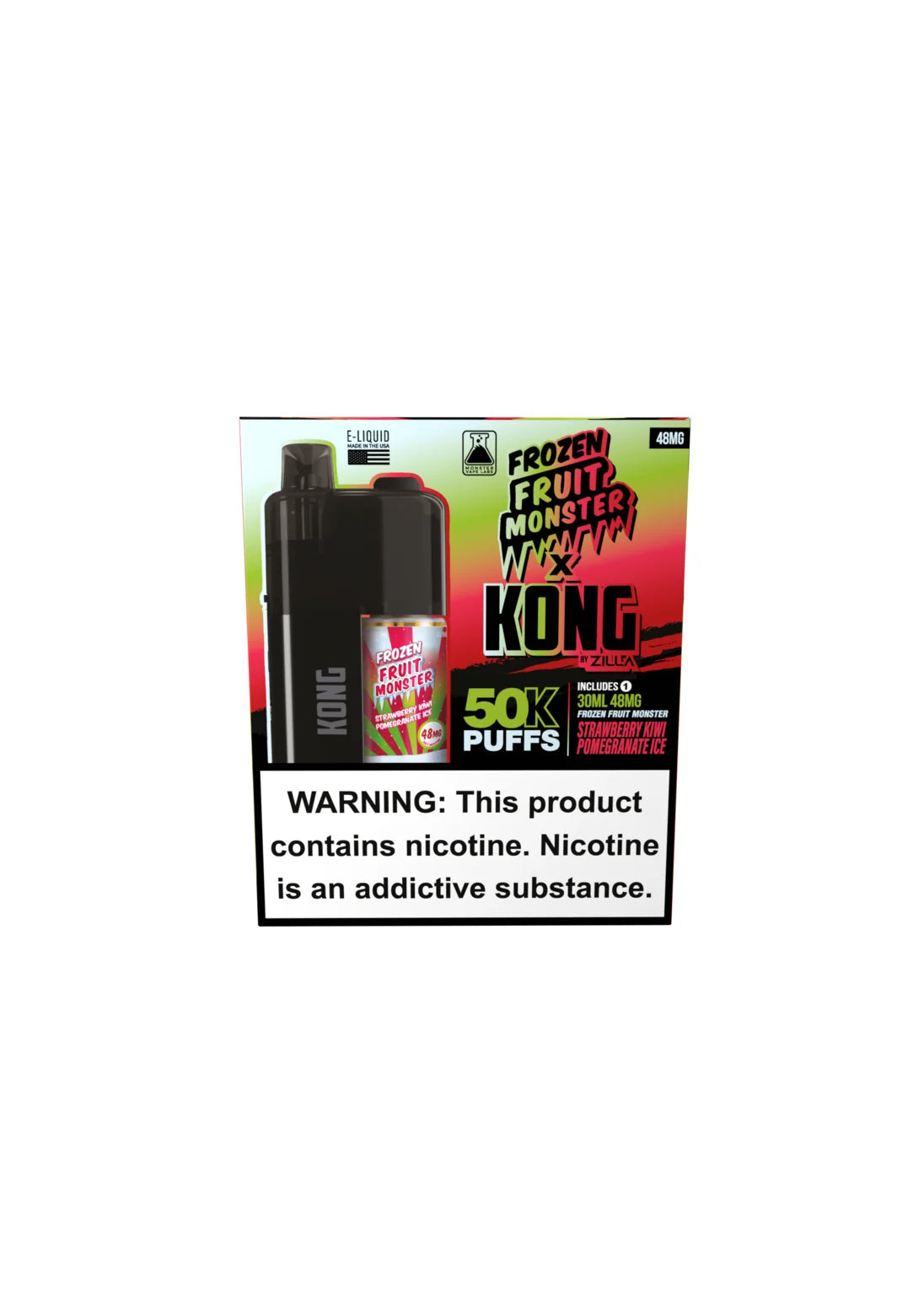 Kong by Zilla x Monster Vape Labs: Strawberry Kiwi Pomegranate Ice
