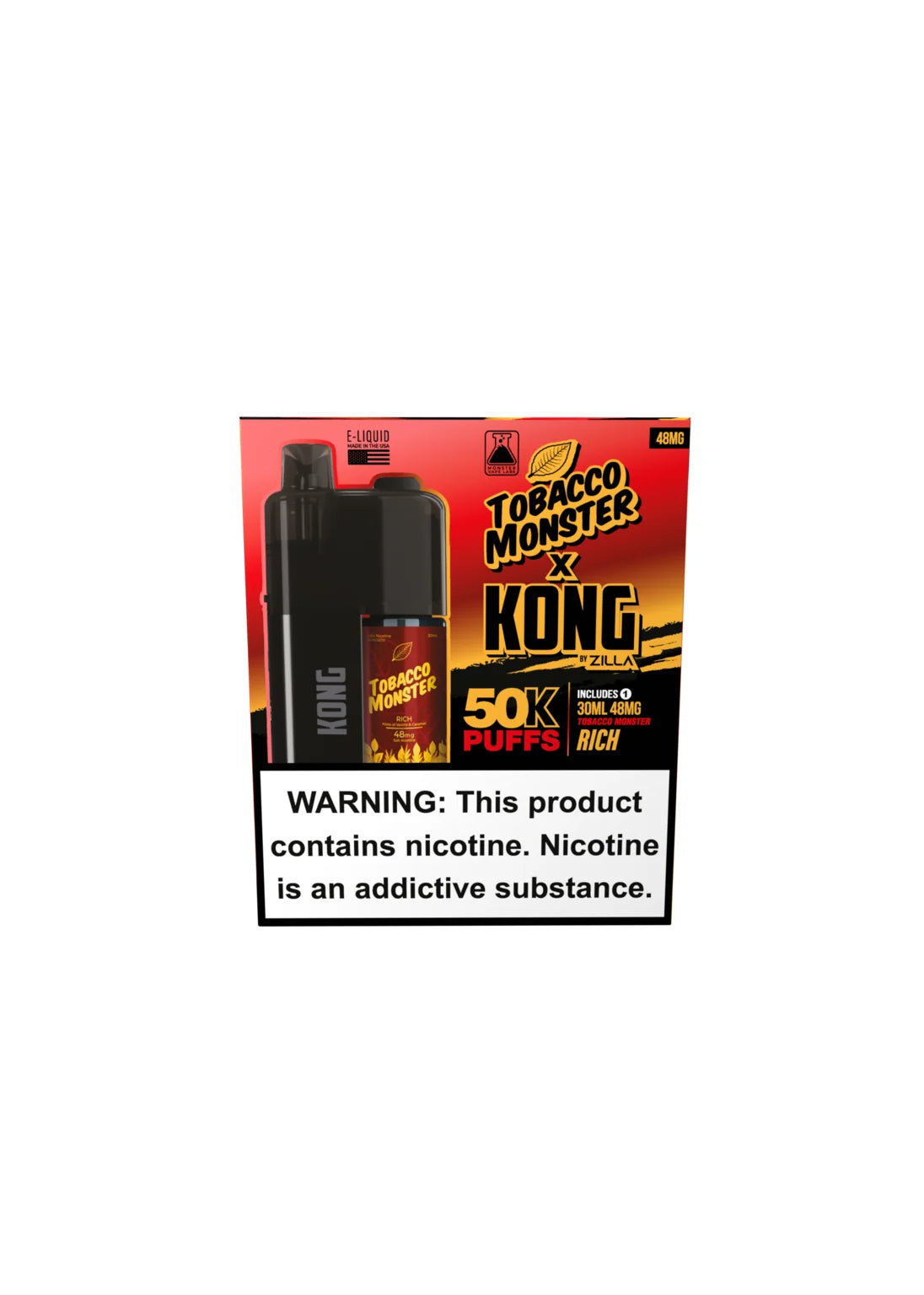 Kong by Zilla x Monster Vape Labs Tobacco Rich | GetPop Kong by Zilla x Monster Vape Labs Tobacco Rich | GetPop