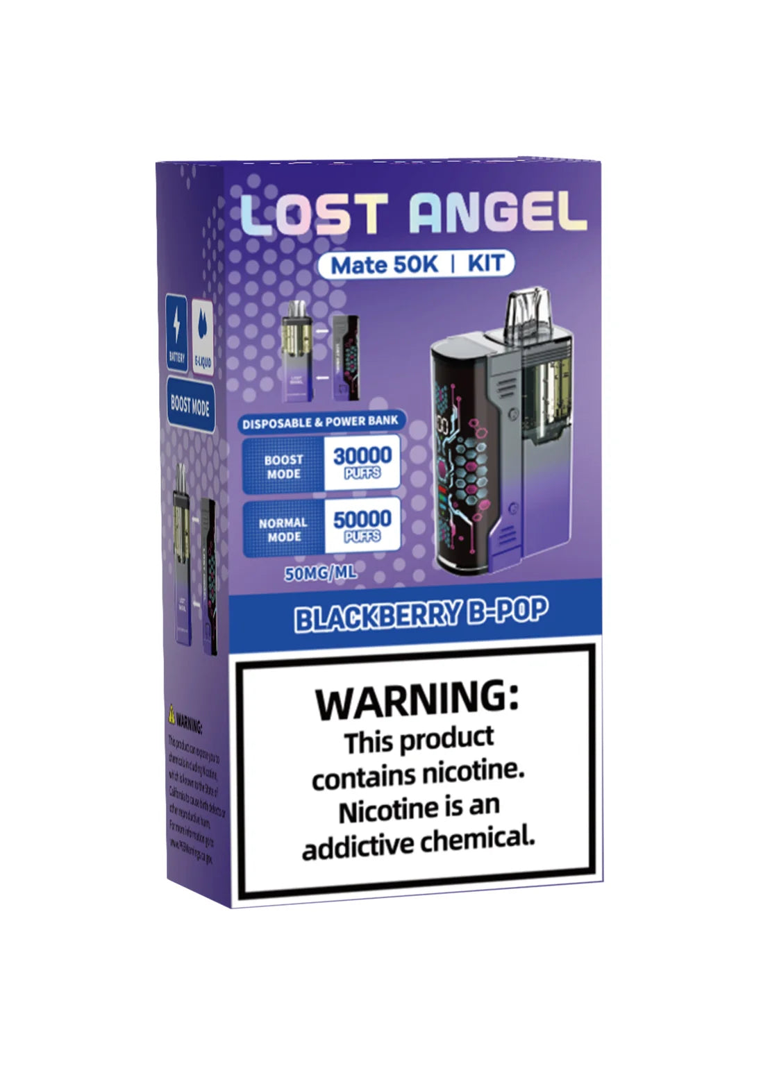 lost angel vape 50k pods Lost Angel MATE 50K Vape 50MG - Banana, Blackberry Disposable Vape main image 0
