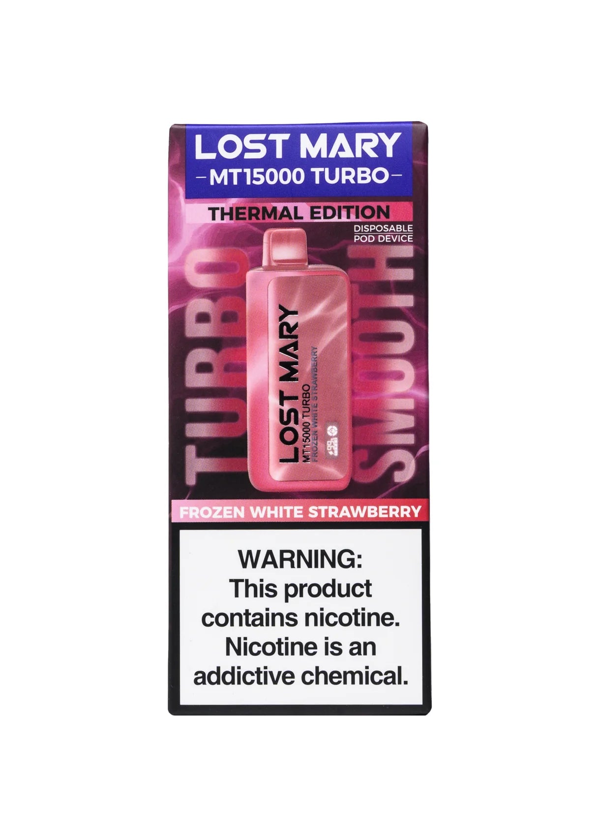 Lost Mary MT15000 Turbo Frozen White Strawberry product packaging